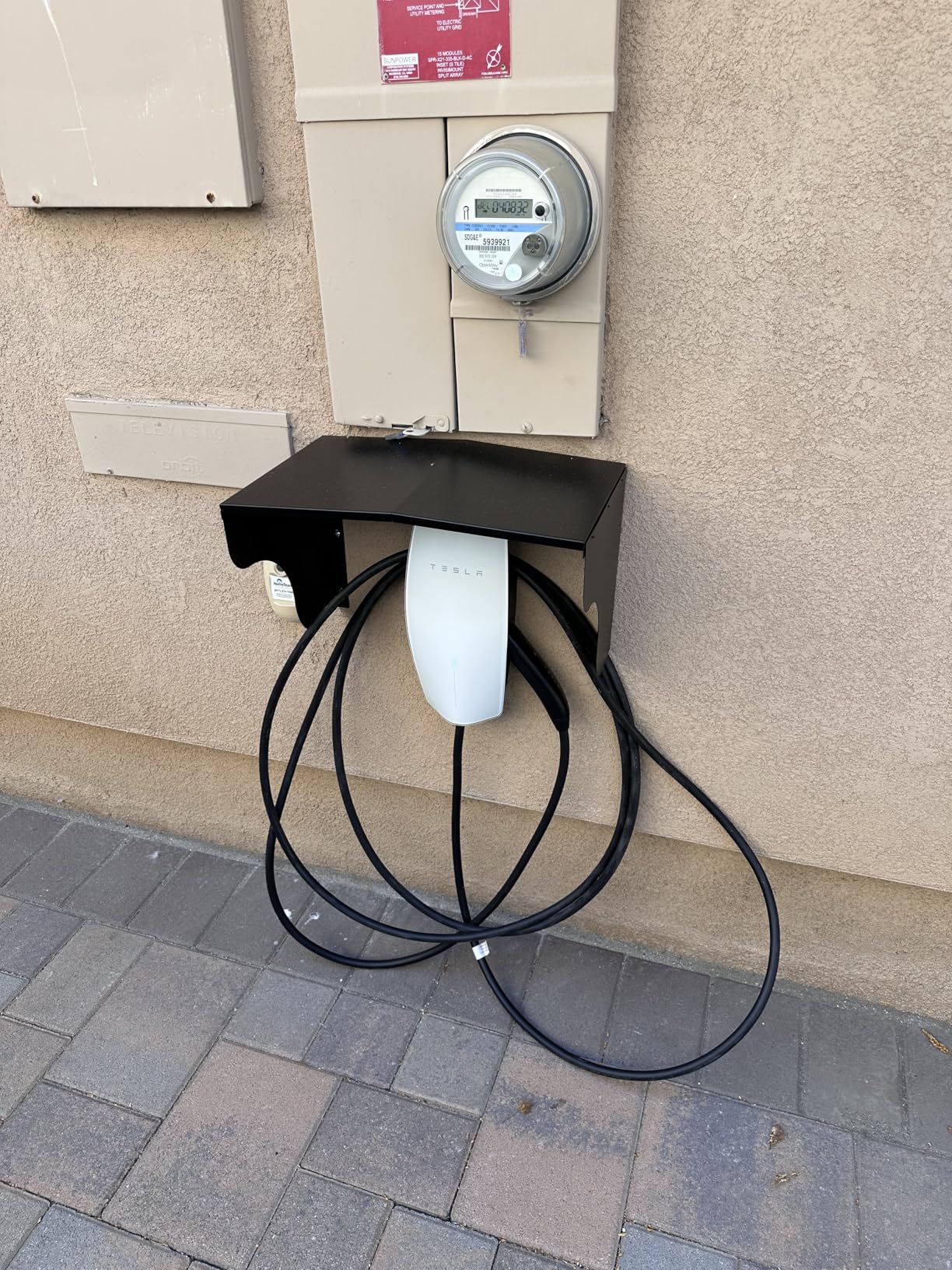 WallBox Electric Vehicle Charging Station Protective Roof Accessories Charging Post Roof Stainless Steel Cover Weatherproof customer photo 1