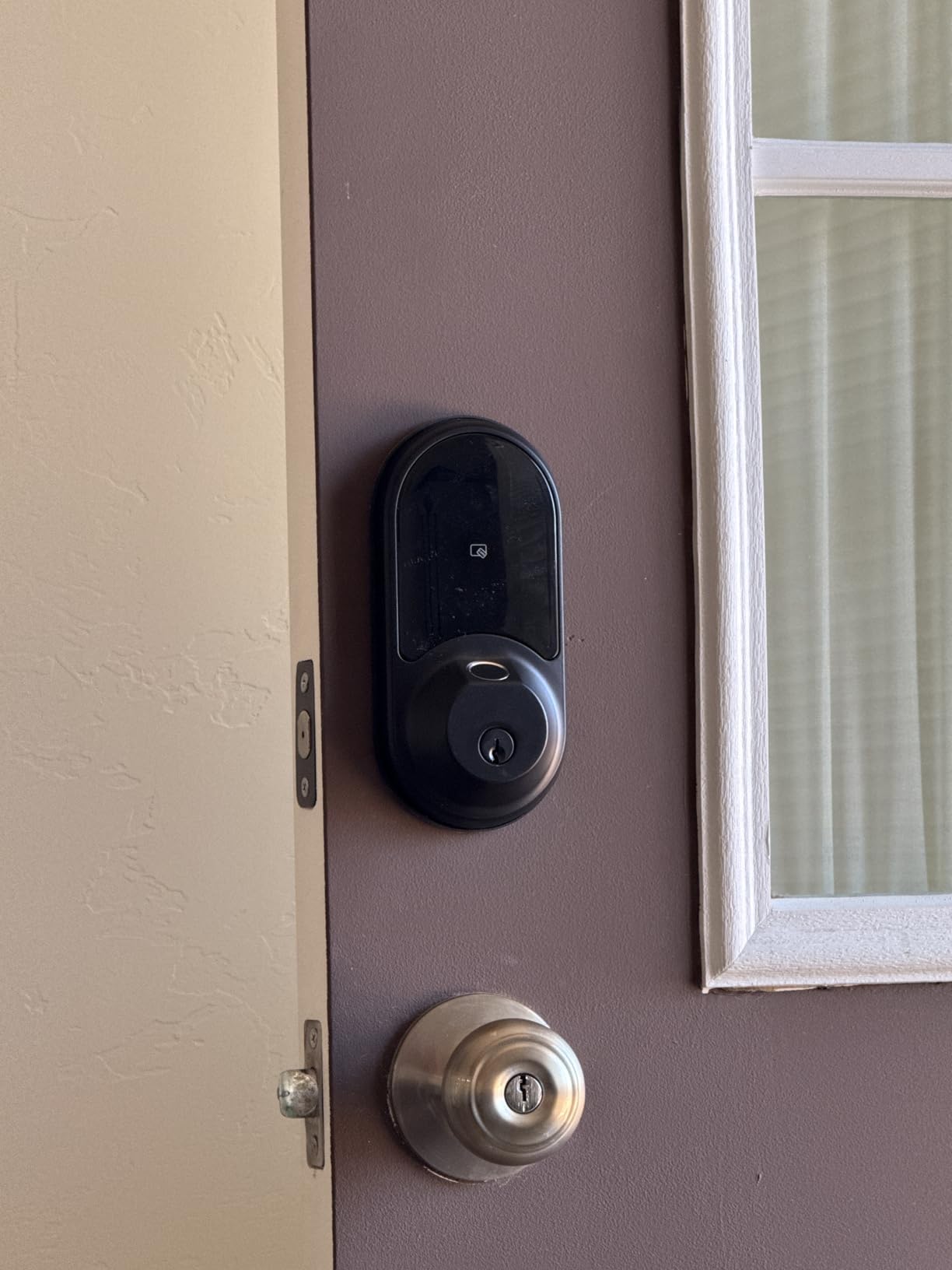 Veise RZ07 Fingerprint Smart Lock, 7-in-1 Smart Locks for Front Door, Keyless Entry Door Lock with App Control, Biometric Electronic Touchscreen Keypad Deadbolt, Matte Black customer photo 1