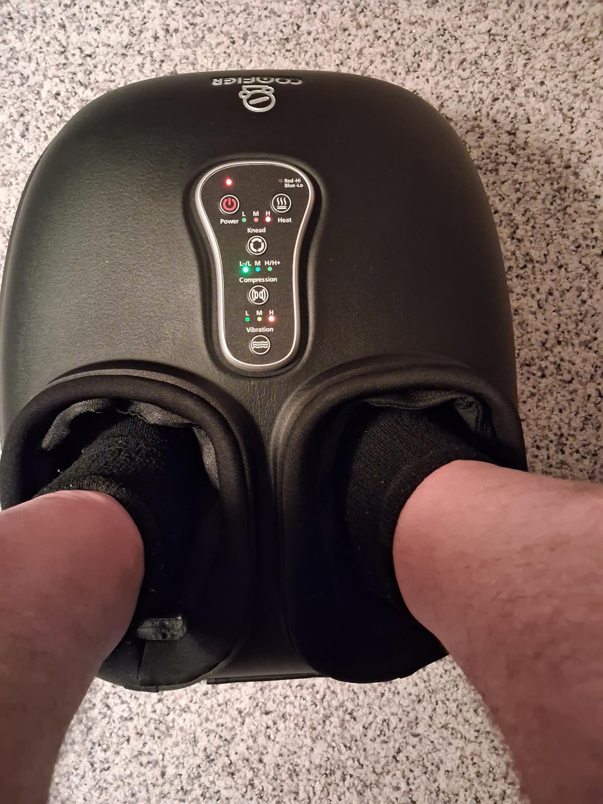 COMFIER Shiatsu Foot Massager with Fast Heat,Kneading Rolling Compression,Extra Vibration, FSA Eligible HSA Store, Plantar Fasciitis,Neuropathy Pain,Mothers Day Gifts for Women,Bigger Size to 13