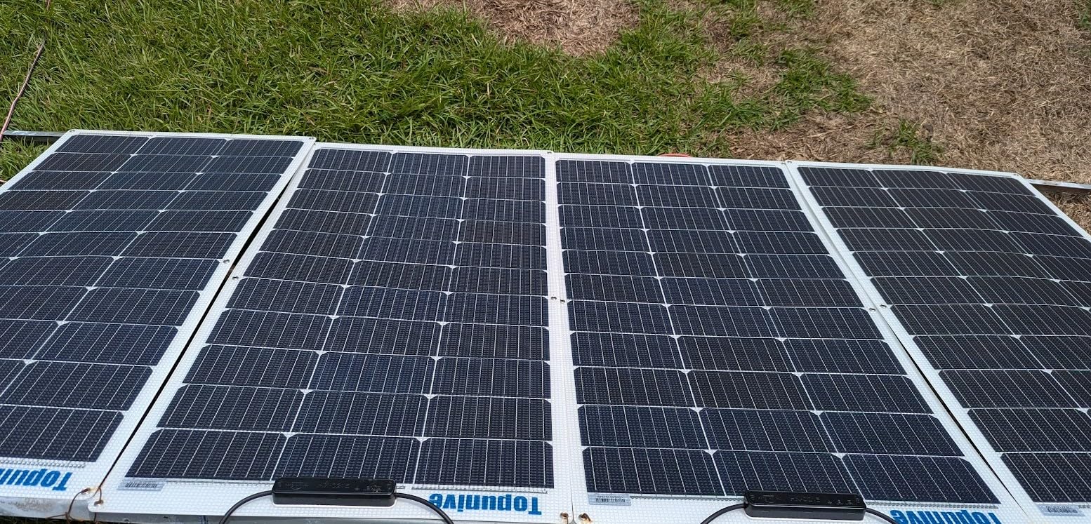 100W 12V Flexible Solar Panel 9BB Monocrystalline Cell 12 Volt Semi-Flexible for Marine RV Trailer Boat Cabin Van Car Uneven Surfaces 12V Battery Charge customer photo 1