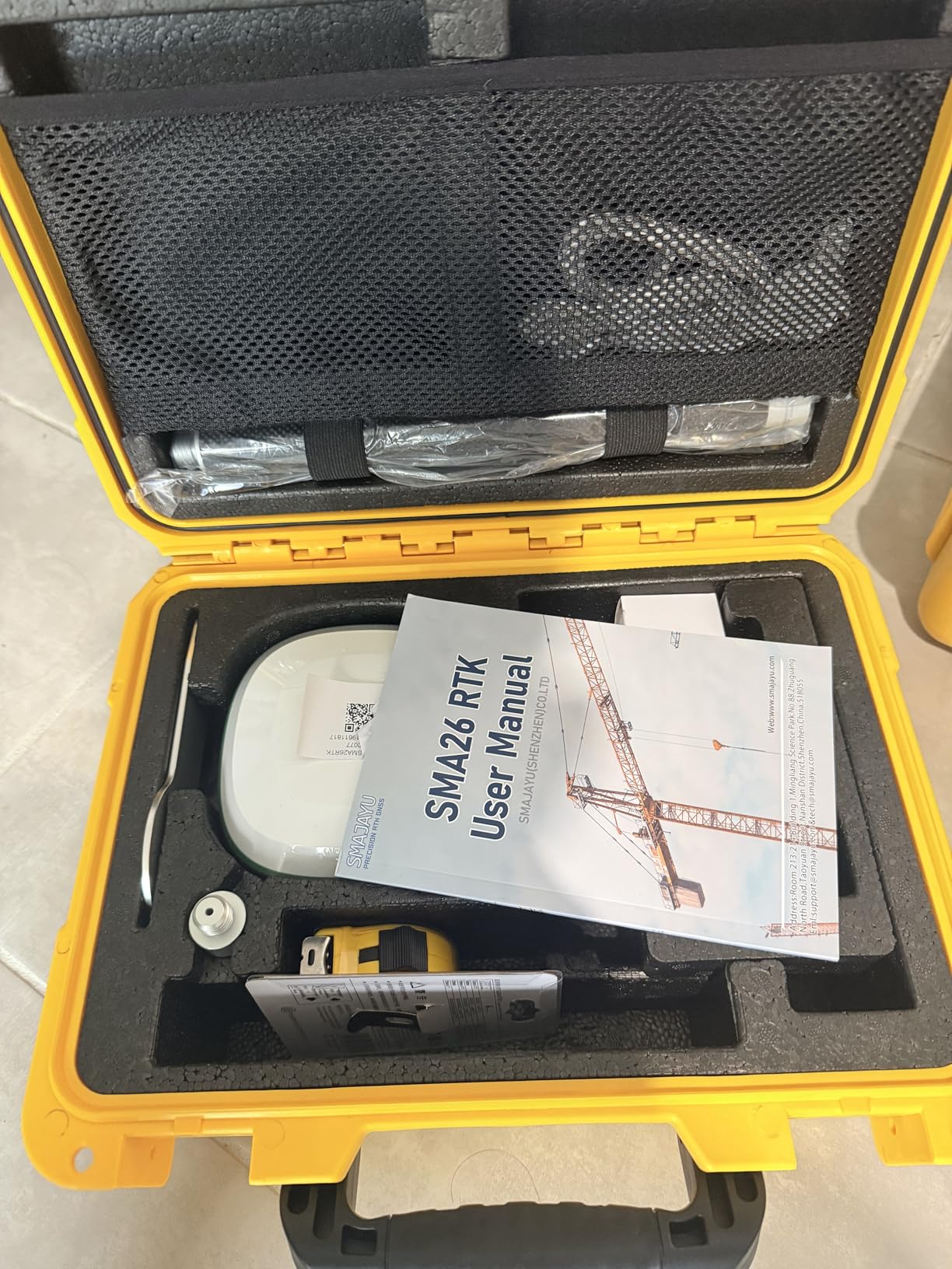 SMA26 Plus GNSS Receiver Base&Rover RTK GPS Land Survey Equipment with Permanent Survey Software, 1cm Accuracy, PPP/UHF Radio/BT Connectivity, IP67 Waterproof Ideal for Construction and Mapping customer photo 2