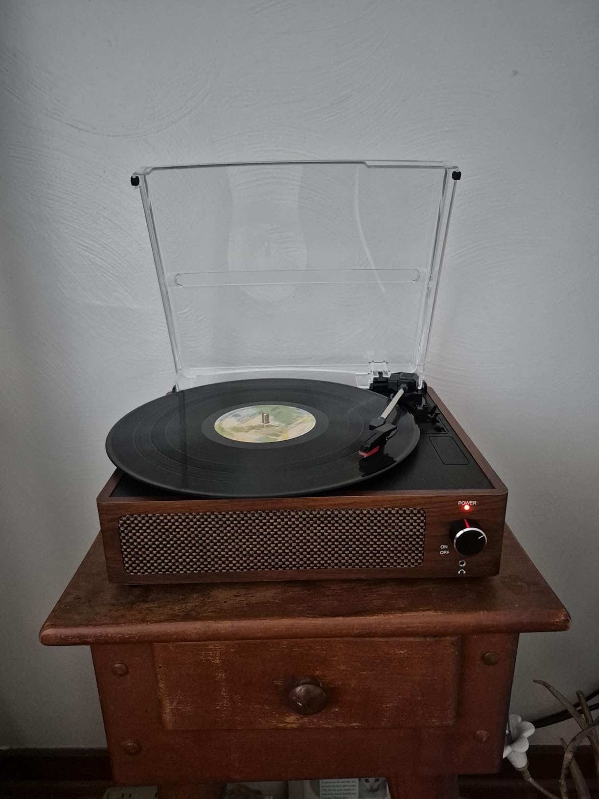Vinyl Record Player with Speakers Vintage Turntable customer photo 2