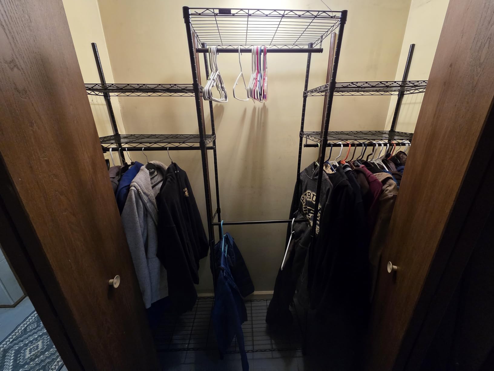 VIPEK V5 Medium Portable Closet Wardrobe Heavy Duty Clothes Rack, Freestanding Closet Metal Clothing Rack with 4 Hang Rods & 8 Shelves, Adjustable Custom Closet Rack, 56.7