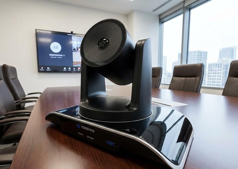 TONGVEO 4K Conference Room Camera System with Gesture Control, AI Auto-Tracking PTZ Camera 5X Digital Zoom with Speakerphone Set 120° Wide-Angle USB3.0 for Remote Meetings Zoom Teams OBS and More customer photo 1