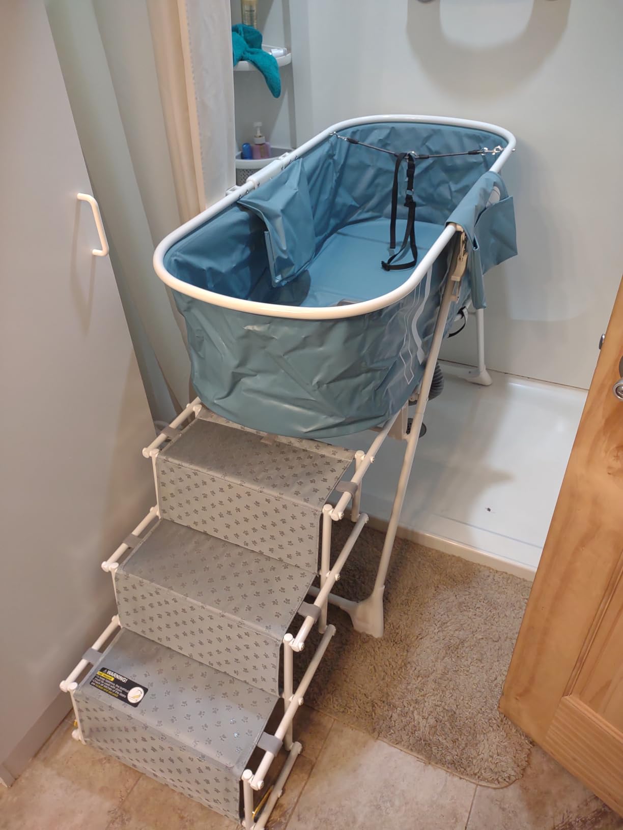 Furesh Big Dipper Dog Bath Tub with Stairs, Elevated Portable Foldable Wash Station with Steps for Bathing, Shower and Grooming, Indoor, Outdoor, for Medium to Large Size Dogs customer photo 1