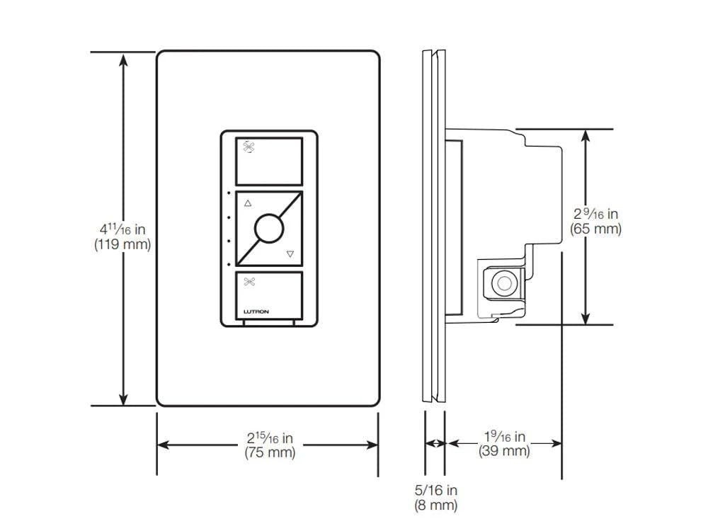 Diva Smart Dimmer Switch Kit for Caseta Lighting w/ Hub, Pico Remote & Pedestal, Smart Dimmer Works with Apple Home, Ring, Google Home, 3 Way, DVRF-BDG-1DP-A customer photo 2