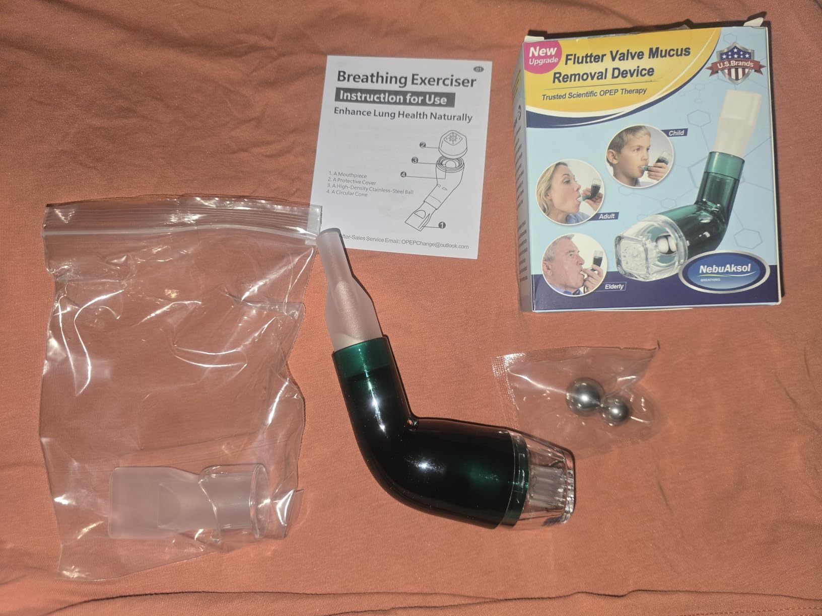 Flutter Valve Breathing Exercise Device for Lungs, Portable Lung Exerciser & Mucus Clearance Device, Adjustable Resistance for Mucus Removal customer photo 2