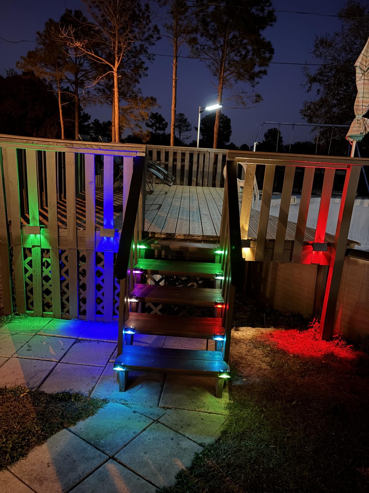 JACKYLED Solar Deck Lights 16 Pack Solar Fence Light Solar Powered Outdoor Step Light IP65 Waterproof LED Pathway Light for Deck Fence Railing Garden Patio Stair Yard, Black customer photo 1