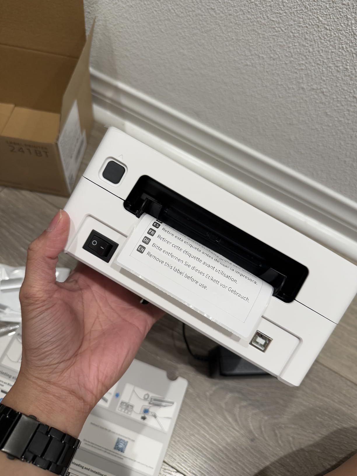 Phomemo Bluetooth Thermal Label Printer, 241BT 4X6 Wireless Shipping Label Printer for Small Business, Pink Labels Printers for Shipping Package, Compatible with iPhone, Android, Shopify, Amazon, USPS customer photo 1