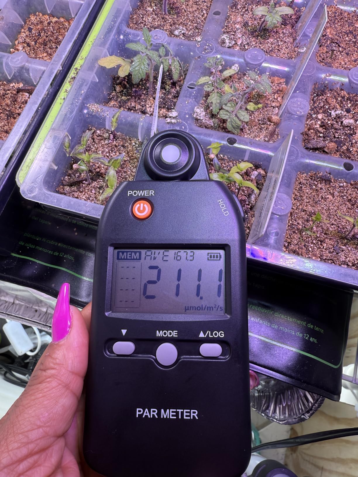 Quantum PAR Meter Full-Spectrum High Precision PPFD Tester for Photosynthetic Activity 400-700nm customer photo 2