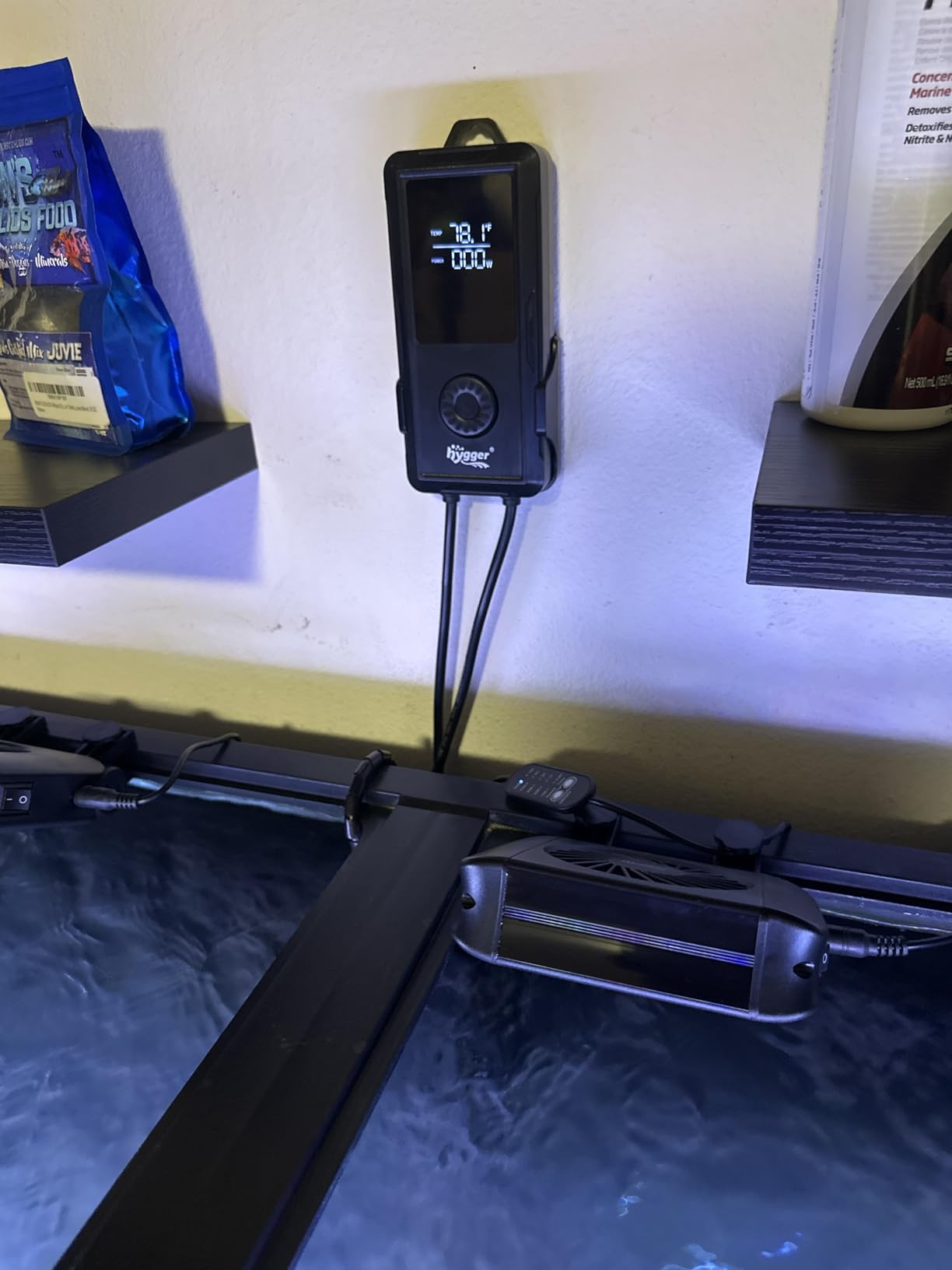 hygger Aquarium Chillers Fan, Quiet Fish Tank Cooling Fan Equipment with Adjustable Timer Speed Controller, Suitable for Freshwater Saltwater Tanks (1-Fan Head) customer photo 2