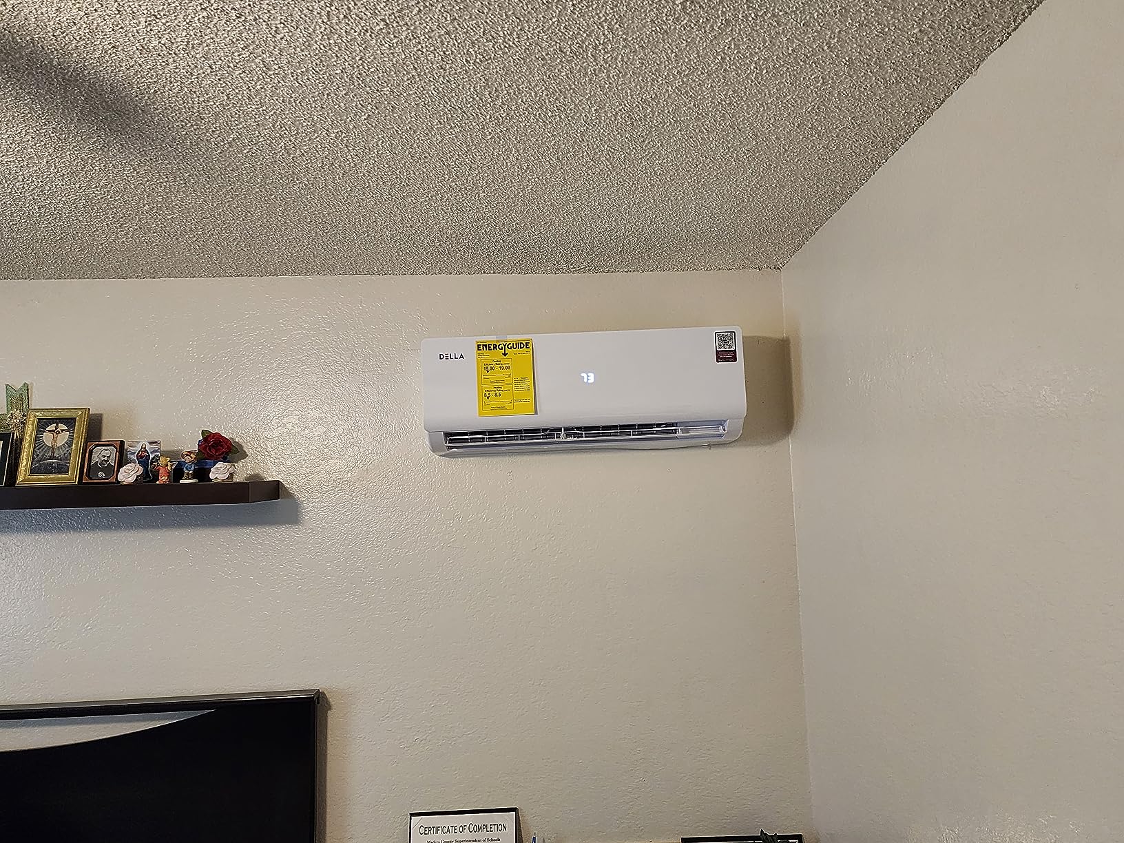 DELLA 20K BTU ODU 2 Dual Zone 9000 9000 BTU Wifi Mini Split AC Work with Alexa, Energy Efficient, 20 SEER2 208-230V Cools Up to 800 Sq.Ft Multi Zone Ductless Pre-Charged Heat Pump, 16ft Installation customer photo 2
