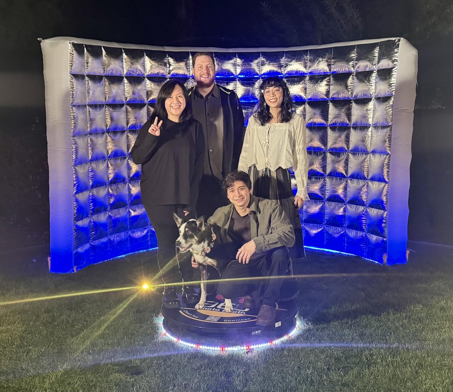 MWE 360 Photo Booth Machine for Parties with Flight Case,RGB Strip Light,Software APP Remote Automatic 360 Spin Camera Video Booth for 3-5 People (31.5''+Flight Case) customer photo 2