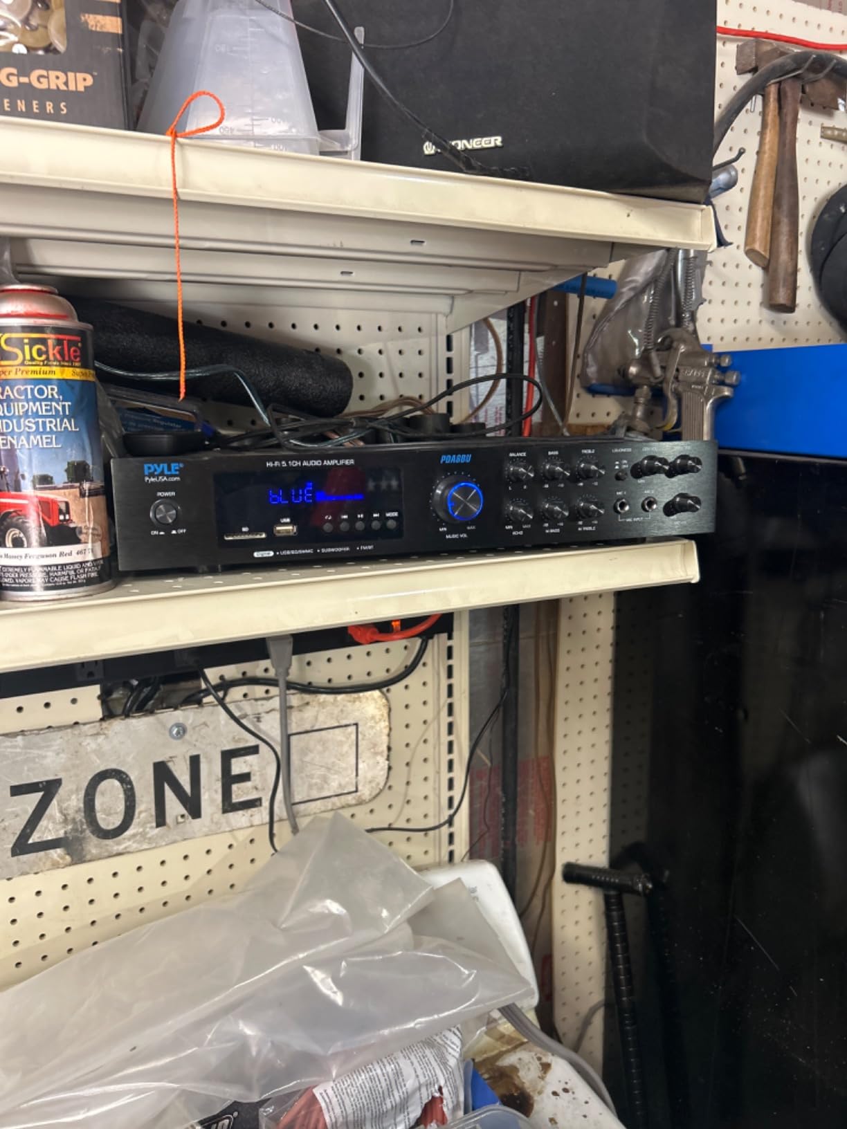 Pyle Bluetooth 5.1 Amplifier - Home Audio / Theater / Karaoke Receiver with 5 Channels and Subwoofer Out - 2 Mic Inputs w/ Echo, USB-A / SD Reader with MP3 Player, RCA In - PDA8BU customer photo 2