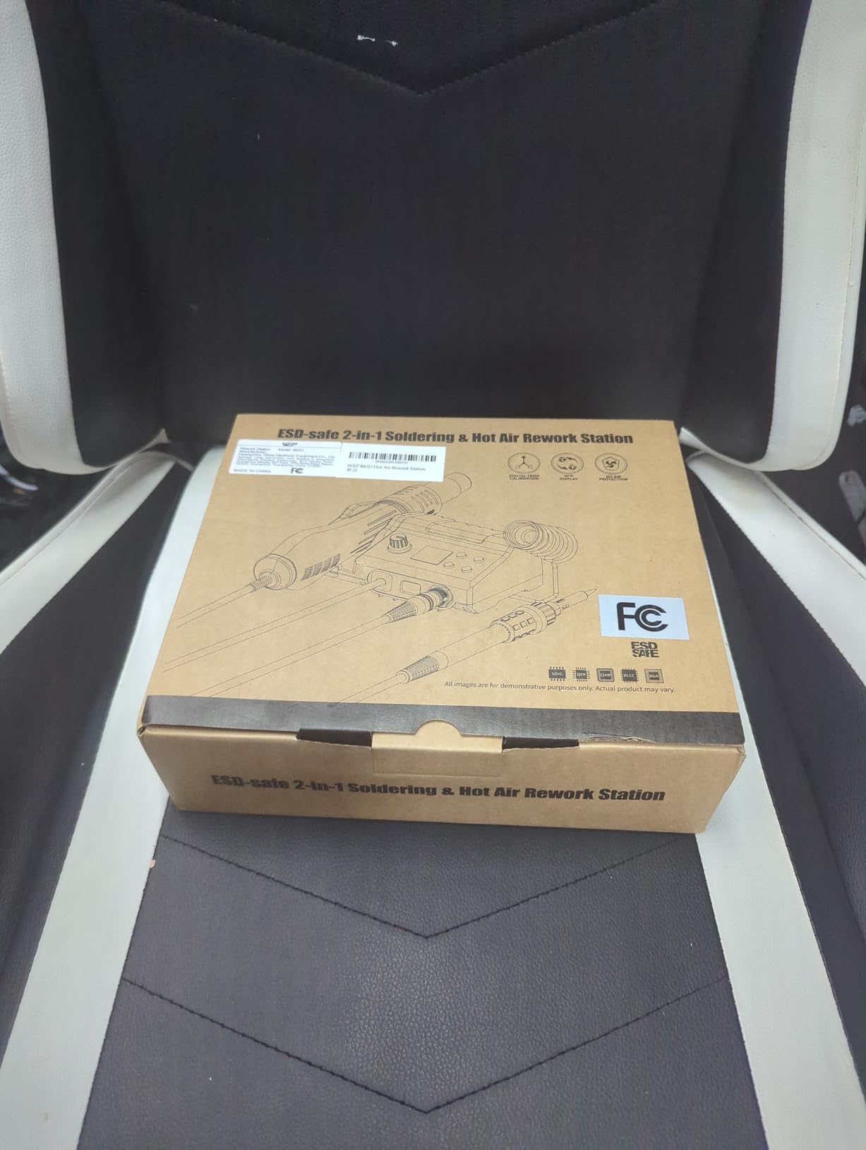 WEP 882D Soldering Iron Station 2-IN-1 SMD Hot Air Rework Station with 2 Spools of Solder Wire, 5 Soldering Tips, 3 Hot Air Nozzles, Brass Wool Tip Cleaner, Tweezers, Desoldering pump customer photo 1