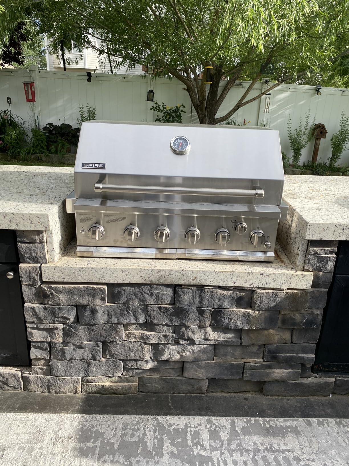 Spire Premium 6 Burner Built In Gas Grill Island Head, Stainless Steel 36 Inch Propane Grill with Rear Burner, 73,000 BTUs, 904 SQ In Racks with Dual Fuel Compatibility - 740-0781P customer photo 1