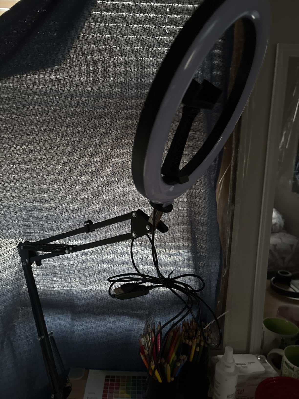 Upgrade Ring Light Overhead Camera Phone Mount for Desk, Evershop 10