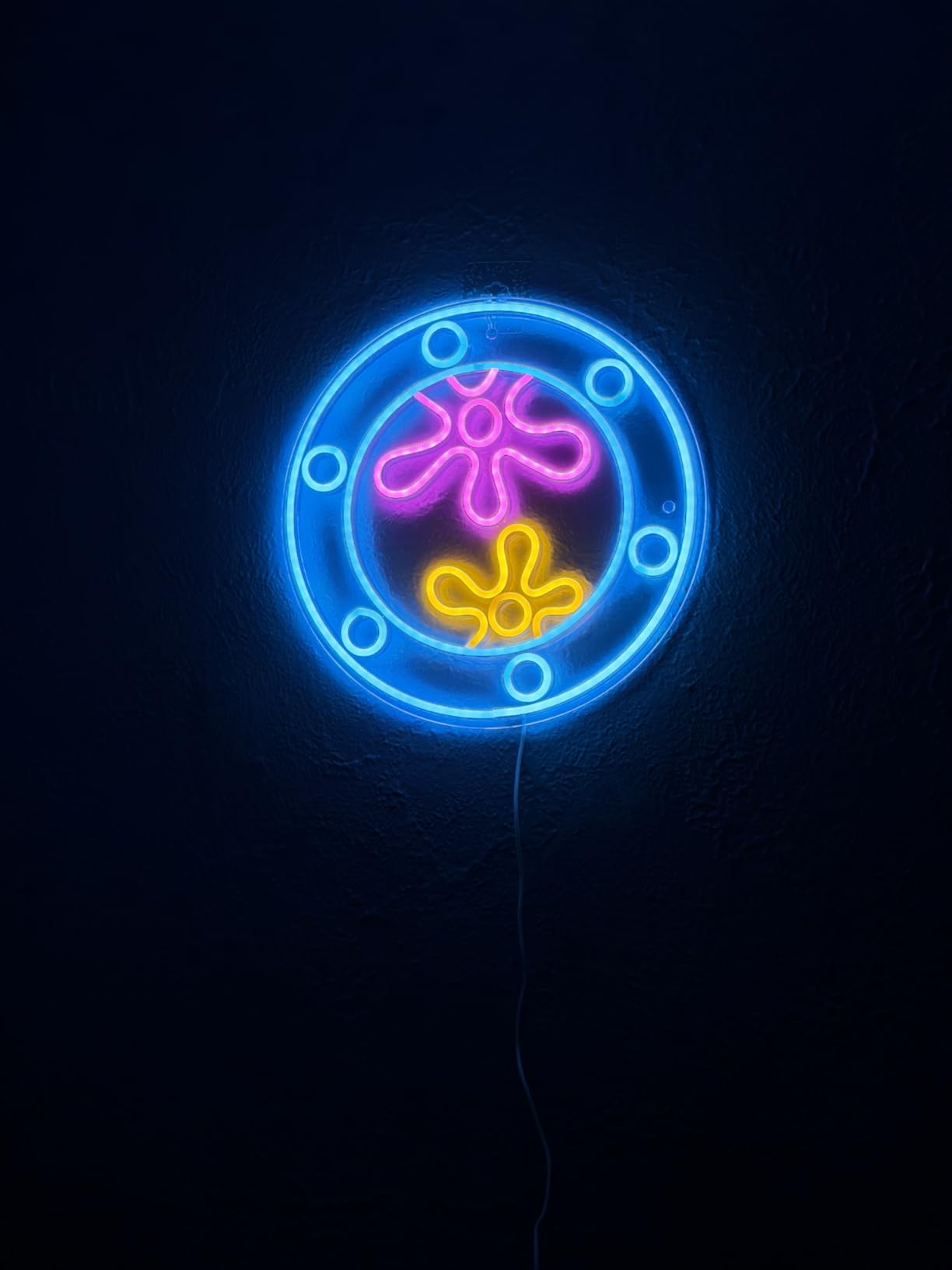 manimo Ocean World Porthole Neon Lights, LED Under Sea Porthole Neon Signs for Wall Decor,USB Night Light for Game Room Bedroom Birthday Wedding Party Gifts(13.3 * 13.3in) customer photo 2