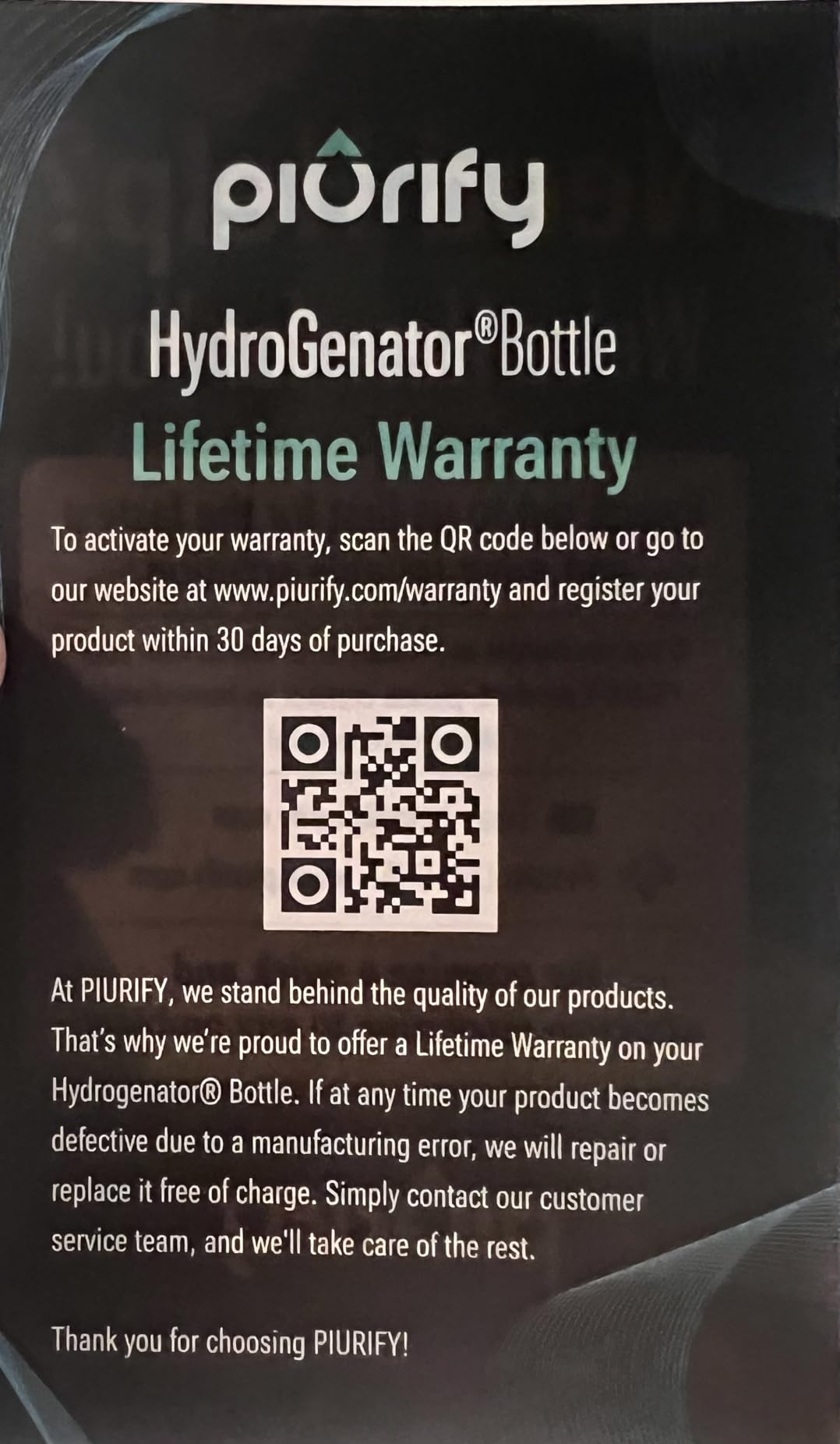 Hydrogen Water Bottle Generator - Up to 4100+ PPB Molecular Hydrogen Infusion - SPE/PEM Technology - Certified H2 Generator - Rechargeable - Extended Warranty - 10 oz (Black) customer photo 1