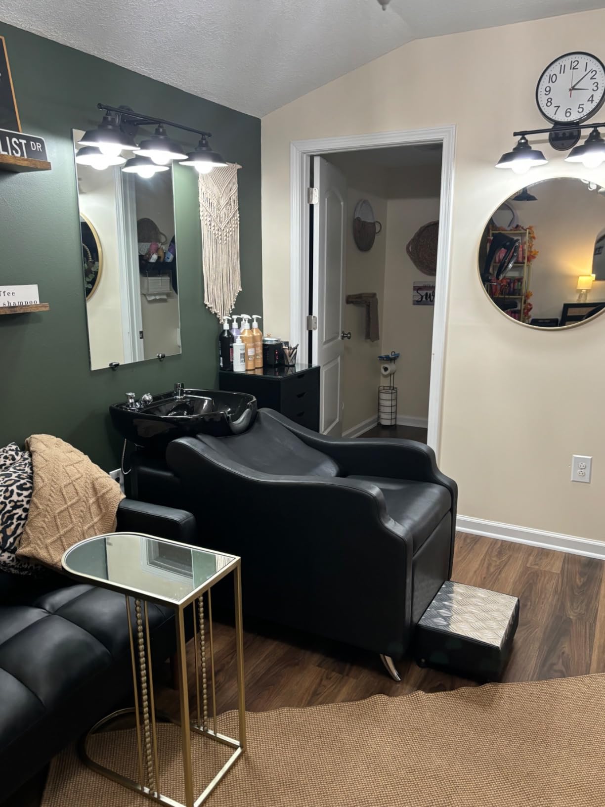 OmySalon Shampoo Backwash Unit with Large Porcelain Bowl, Salon Sink Hair Wash Chair Shampoo Station, Barbershop Beauty Spa Massage Hairdressing Equipment customer photo 2