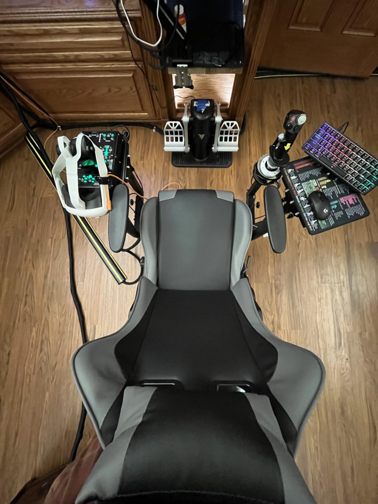 Marada Flight Joystick Hotas Mount with Chair Adjustable Fit for Thrustmaster, Logitech X56 X52, Hotas Warthog, More Stable Flight Simulator Cockpit with Seat customer photo 1