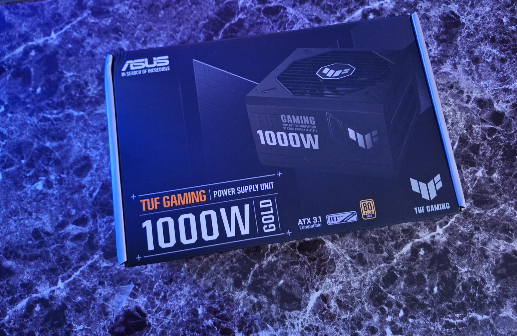 ASUS TUF Gaming 1000W Gold (1000 Watt, ATX 3.0 Compatible Fully Modular Power Supply, 80+ Gold Certified, Military-Grade Components, Dual Ball Bearing, Axial-tech Fan, PCB Coating, 10 Year Warranty) customer photo 1