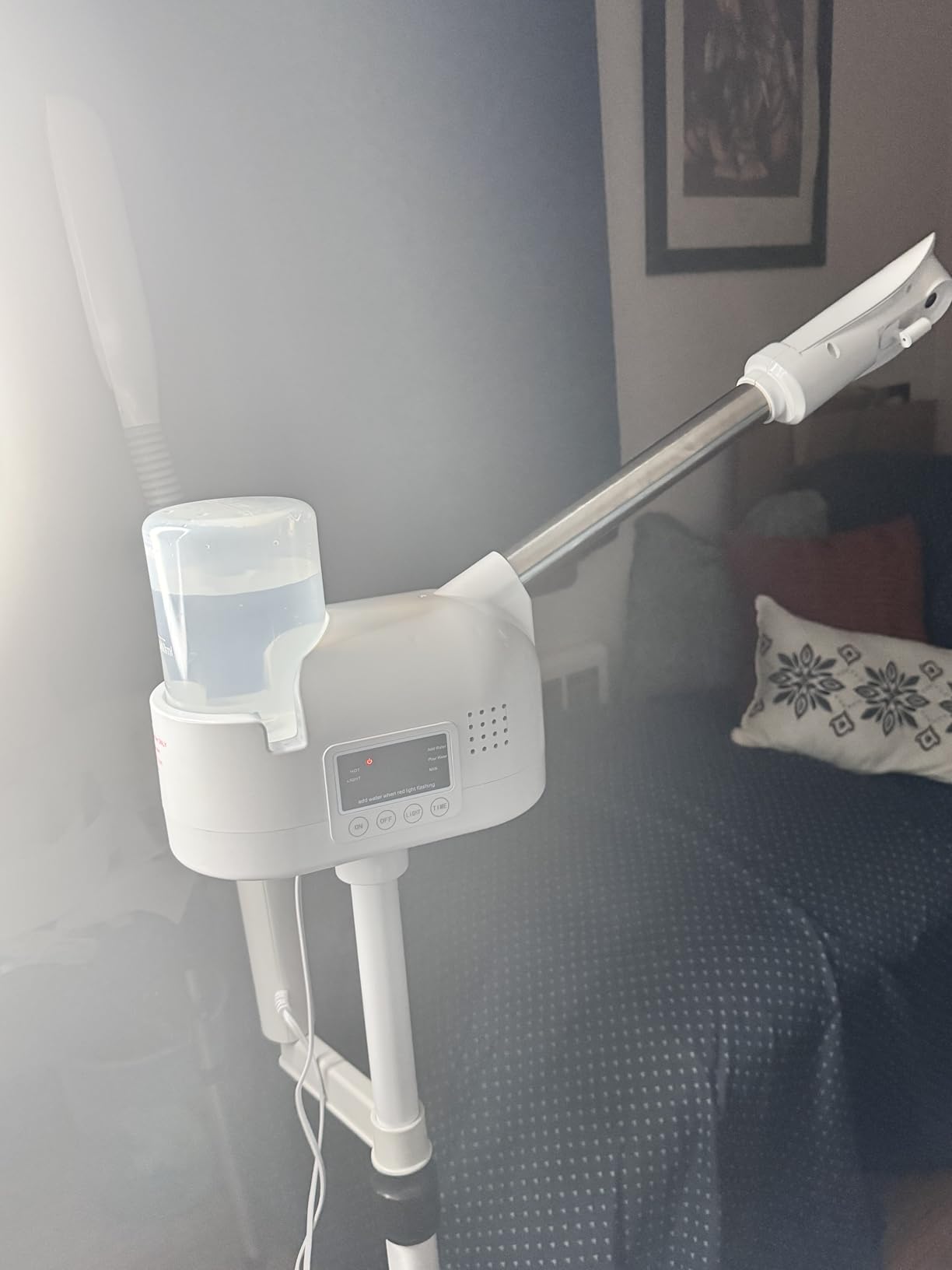 Professional Facial Steamer 3 in 1 Steamer for Face with Hot & Cold Nozzle 5X LED Magnifying Lamp Facial Steamer for Esthetician Beauty Face Equipment Use at Home or Salon customer photo 1