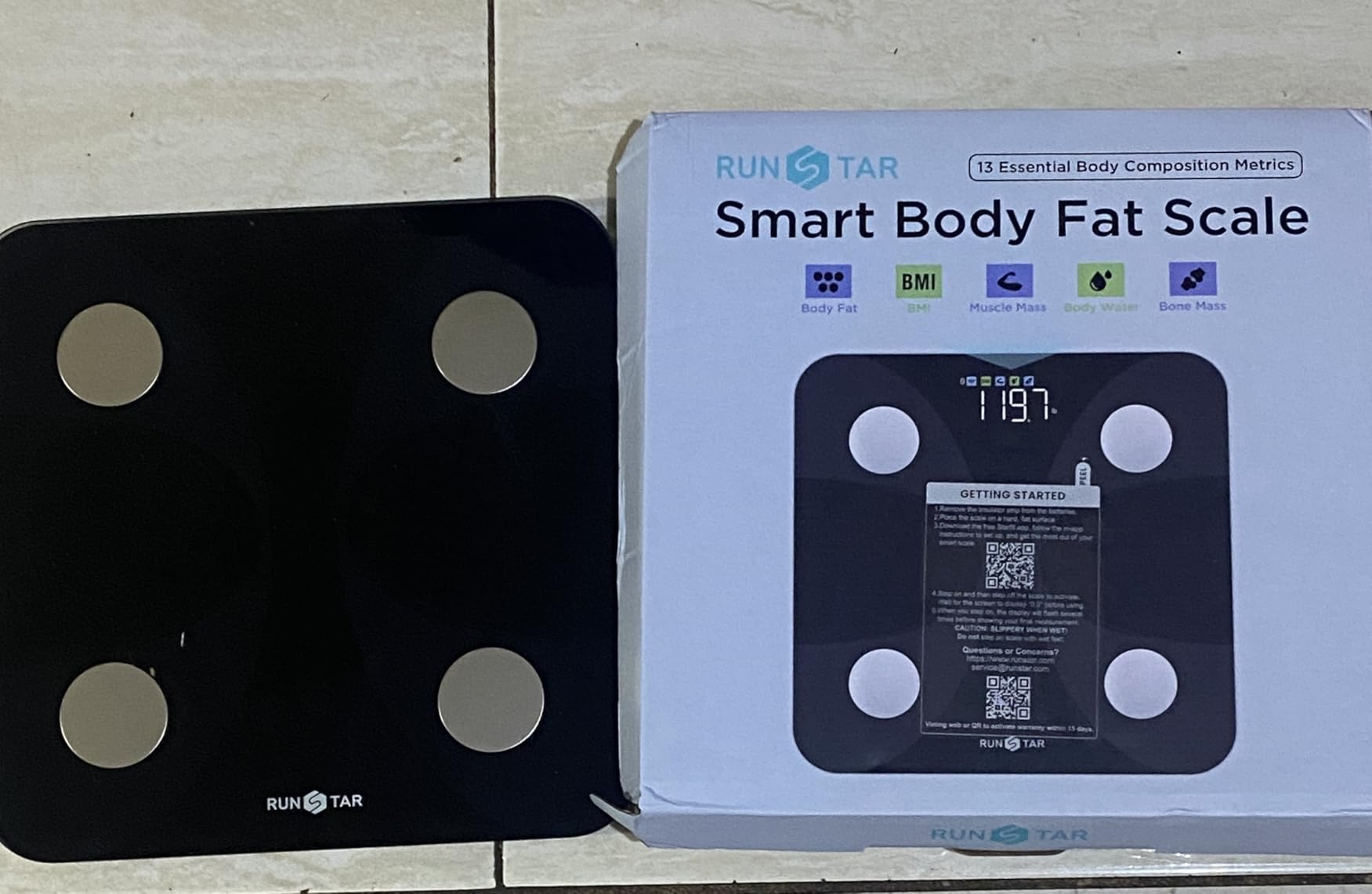 Scale for Body Weight and Fat Percentage, RunSTAR Digital Accurate Bathroom Smart Scale with Large Display, FSA&HSA Eligible 13 Body Composition Analyzer Sync App customer photo 2