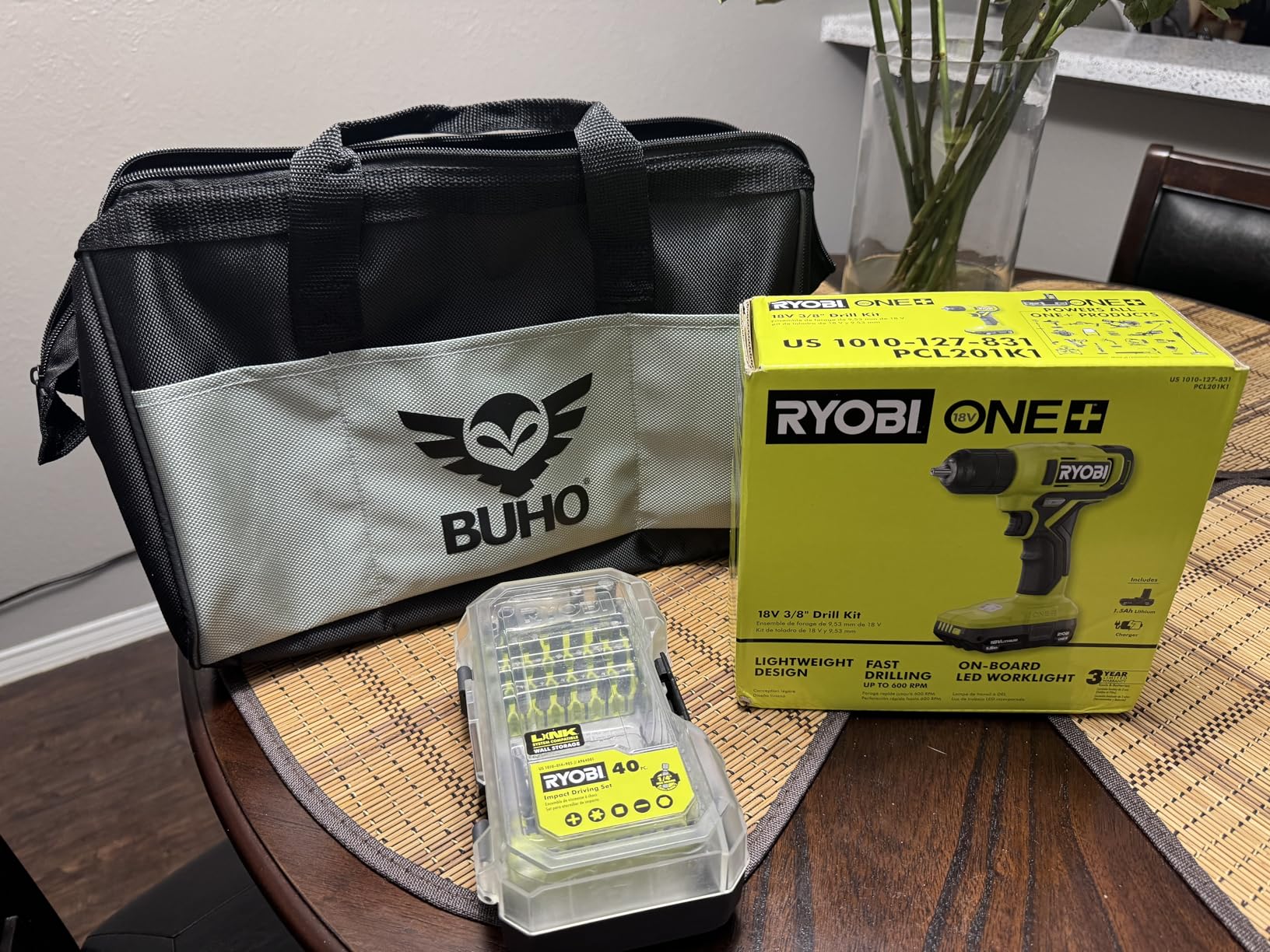 Ryobi 18V ONE+ Drill Driver Bundle with 40 Piece Drill Bit Set, 1.5 Ah Battery, Charger and Tool Bag customer photo 1