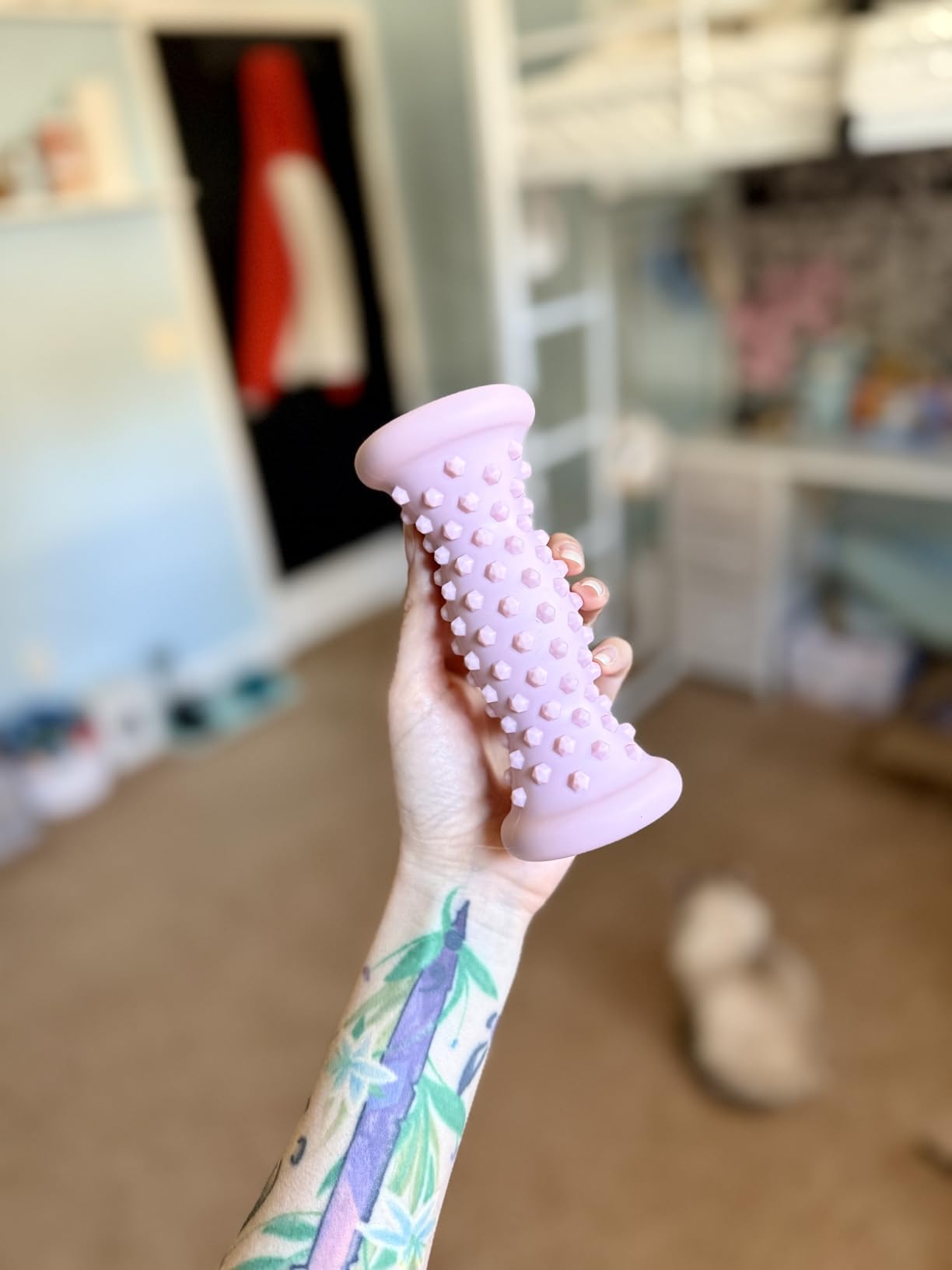 BESKAR Foot Massager Roller for Plantar Fasciitis Relief, Portable, Deep Tissue Muscle Massage, Foot Arch and Heel Pain, Reflexology Tool customer photo 2