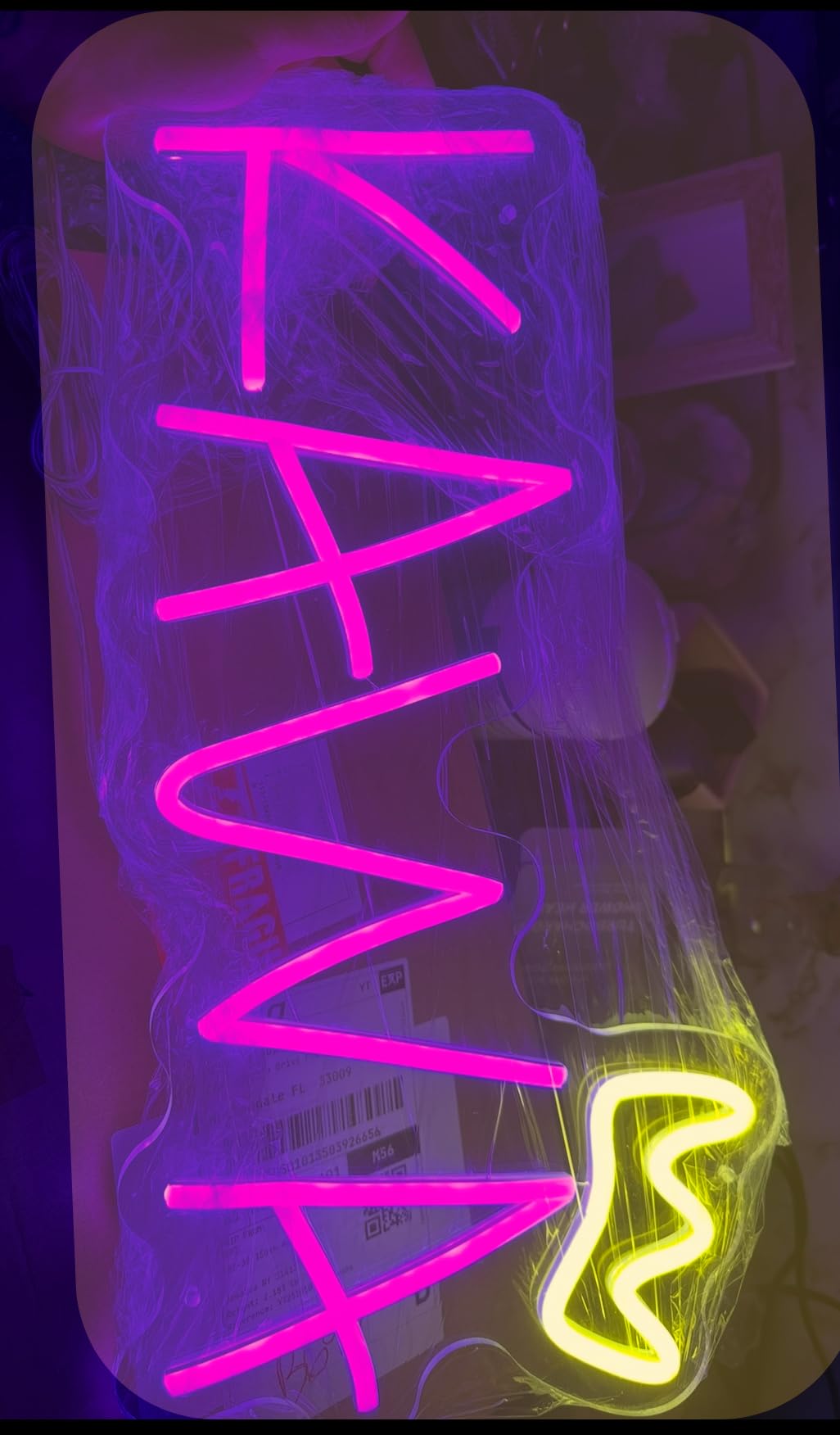 OBTAIN Custom Neon Signs, Neon Sign Customizable for Wall Decor, Personalized Neon Sign for Wedding Birthday Party Gift Party Bar Game Room Home Business Shop Name Logo Neon Sign customer photo 1