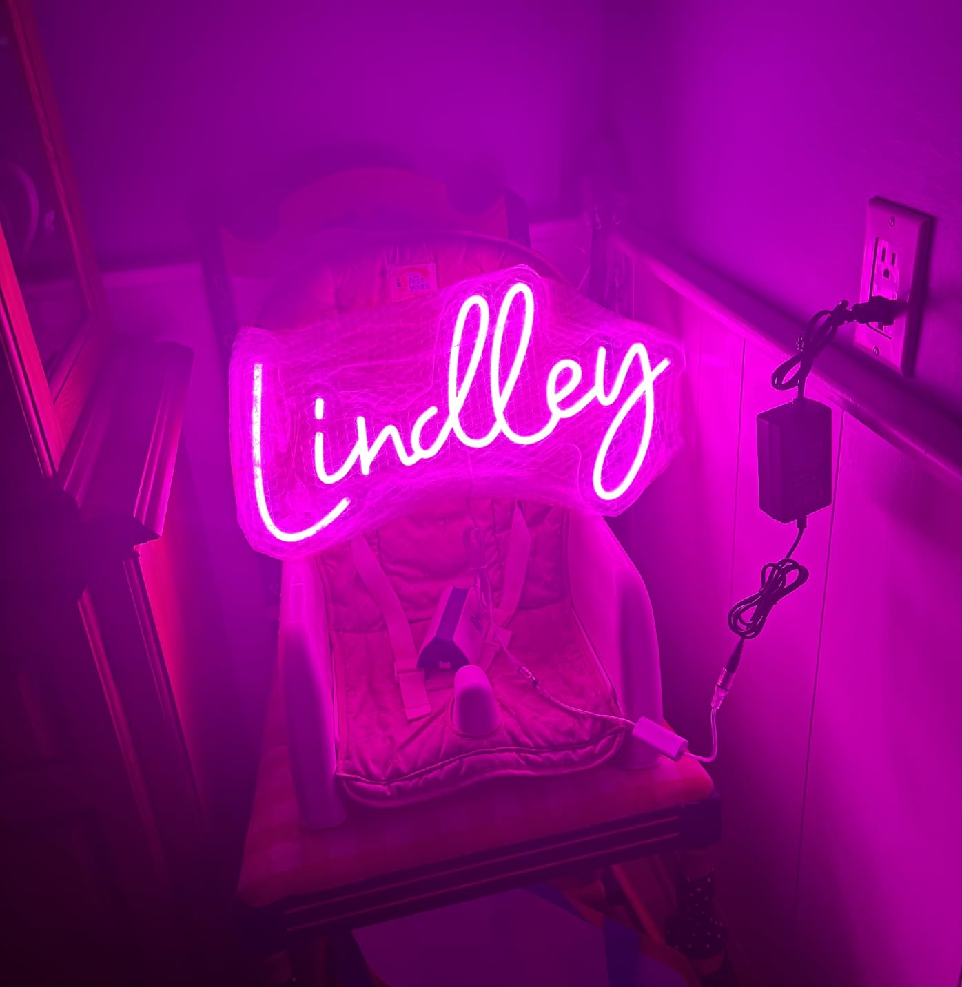 OBTAIN Custom Neon Signs, Neon Sign Customizable for Wall Decor, Personalized Neon Sign for Wedding Birthday Party Gift Party Bar Game Room Home Business Shop Name Logo Neon Sign customer photo 2