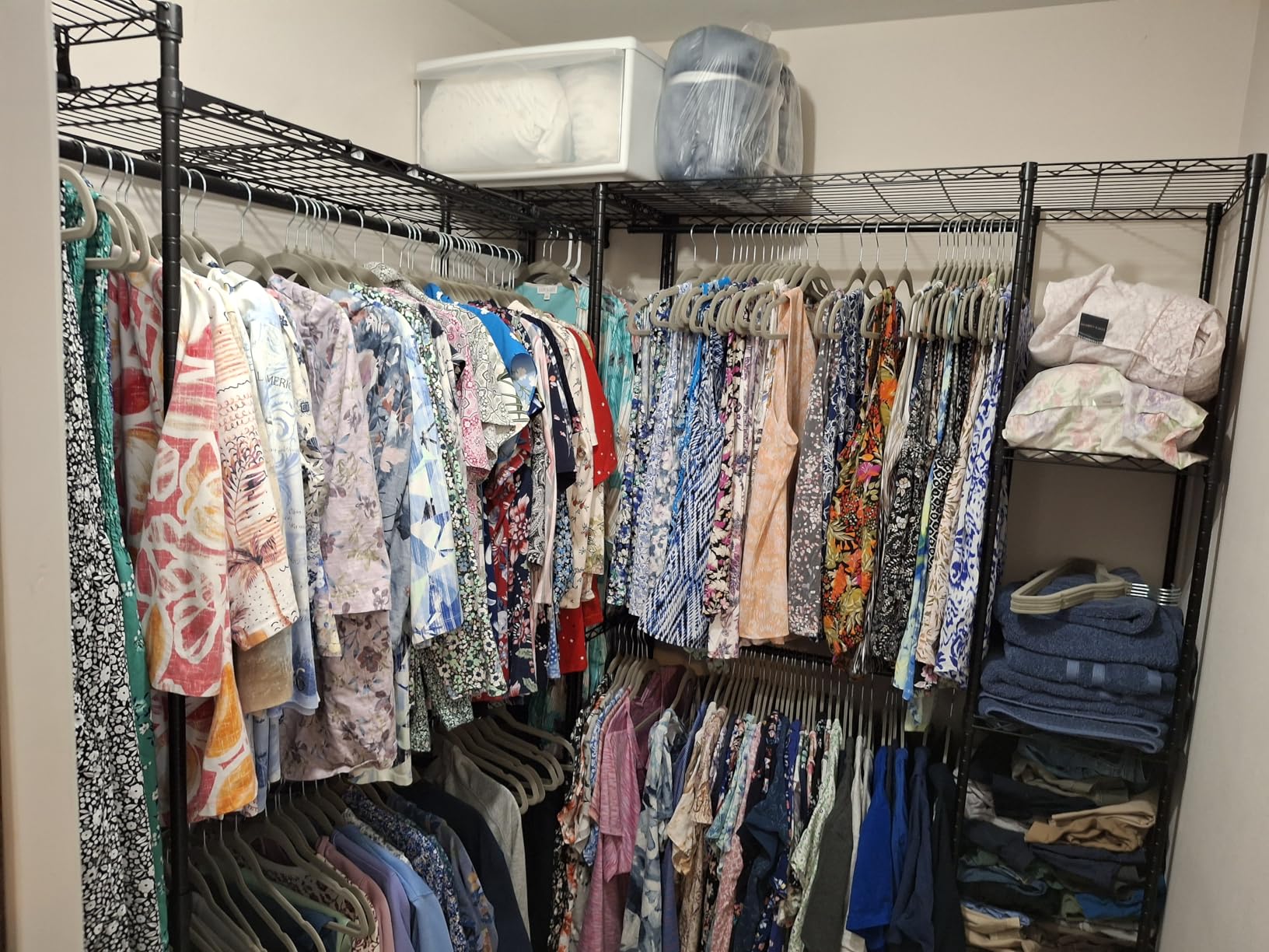 VIPEK V7 Garment Rack for Hanging Clothes Heavy Duty Clothes Rack with Shelves, Portable Closet Racks Metal Clothing Racks 5 Tiers Freestanding Closet Wardrobe System, Max Load 670lbs, Black customer photo 2