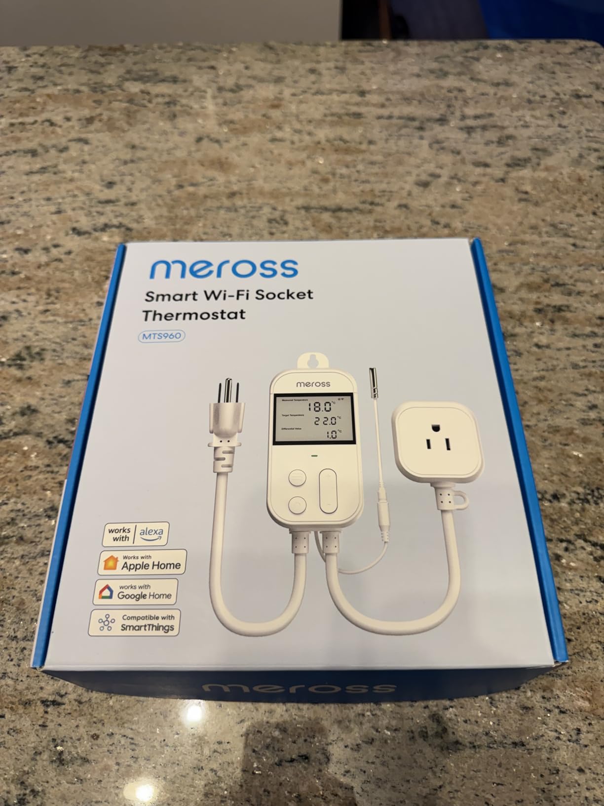meross Smart Temperature Controller 15A 1800W, Smart Wi-Fi Thermostat Controlled Outlet Plug Works with Apple Home, Alexa, Google Home for Heating Cooling Homebrew Fermentation Reptiles Greenhouse customer photo 1