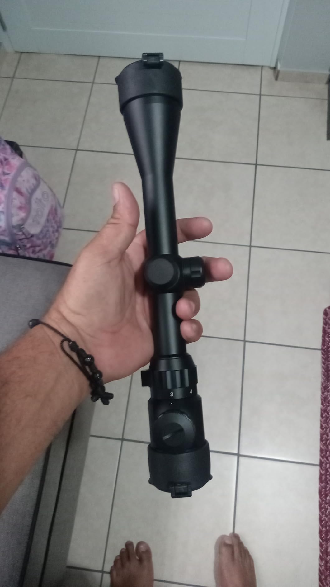 UUQ 3-9x40 Rifle Scope with Red/Green Illumination and Rangefinder Reticle-Fits 20mm Free Mounts, Waterproof and Fog-Proof customer photo 2