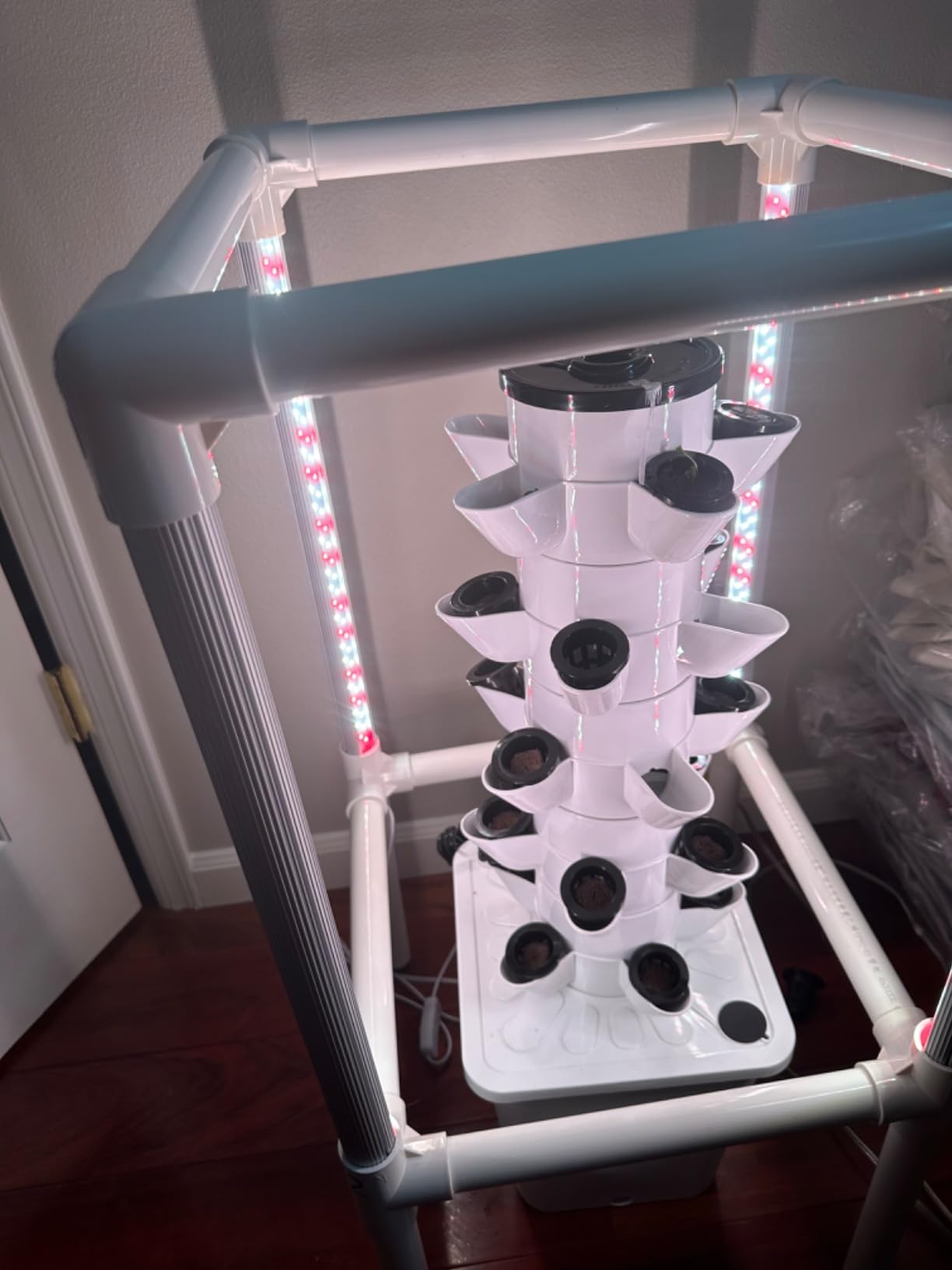 SJZX Hydroponics Growing System with Full-Spectrum Grow Lights (25 Pods) customer photo 2