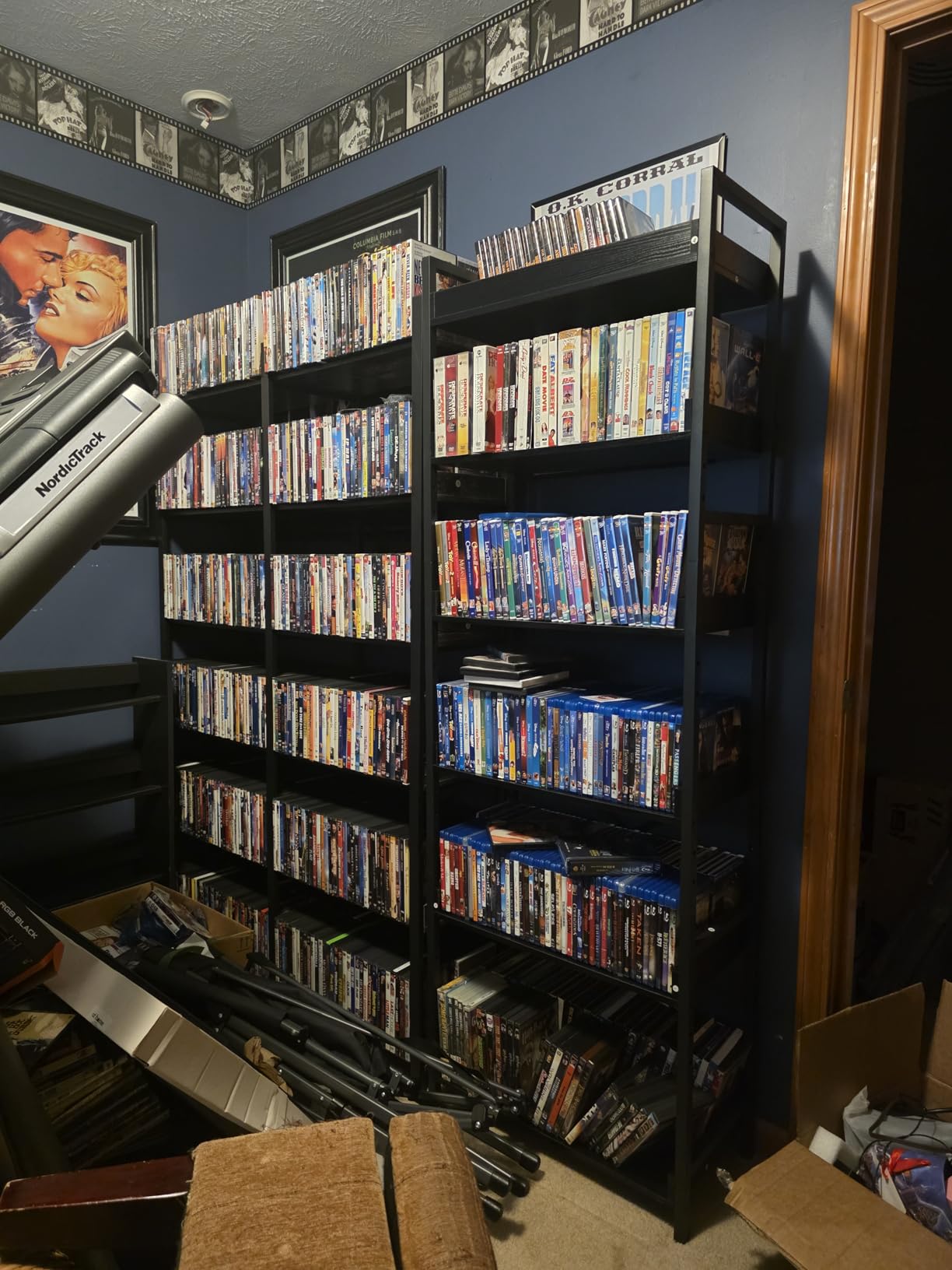 HCHQHS Adjustable 6 Tier Open Bookcase, Rustic Farmhouse Book Shelves, Industrial Wood and Black Metal Bookshelves, Mid Century Bookcase for Home Office Living Room Bedroom customer photo 1