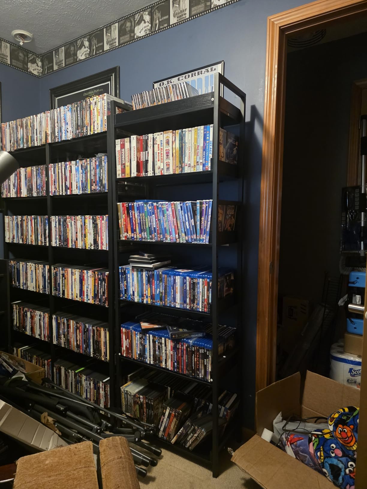 HCHQHS Adjustable 6 Tier Open Bookcase, Rustic Farmhouse Book Shelves, Industrial Wood and Black Metal Bookshelves, Mid Century Bookcase for Home Office Living Room Bedroom customer photo 2