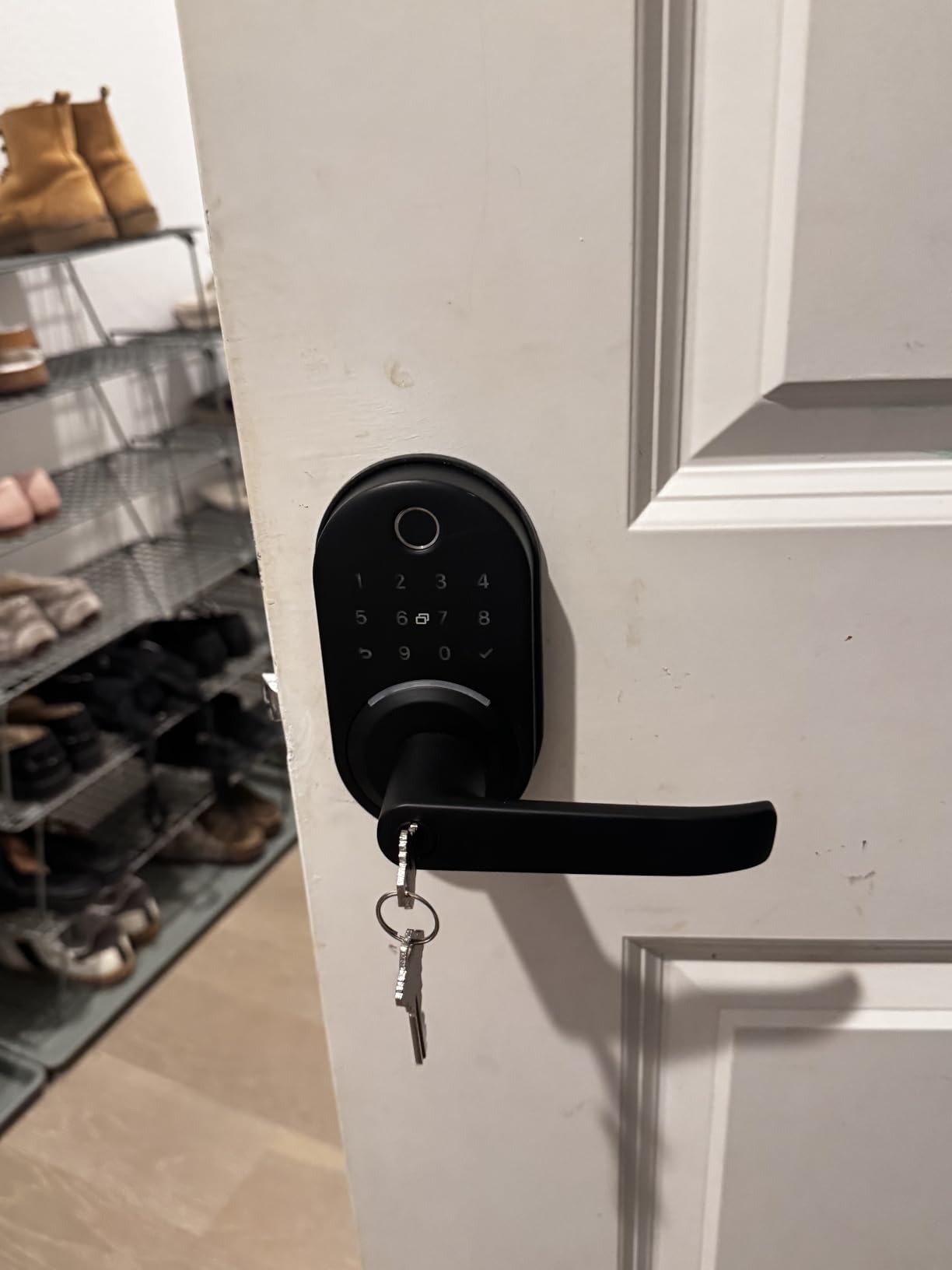 Smart Door Handle Lock with Keypad: Yamiry Fingerprint Smart Knob - Keyless Entry Digital Lock for Front Door - Deadbolt with APP - Generate Passcode Remotely - DIY Installation customer photo 1