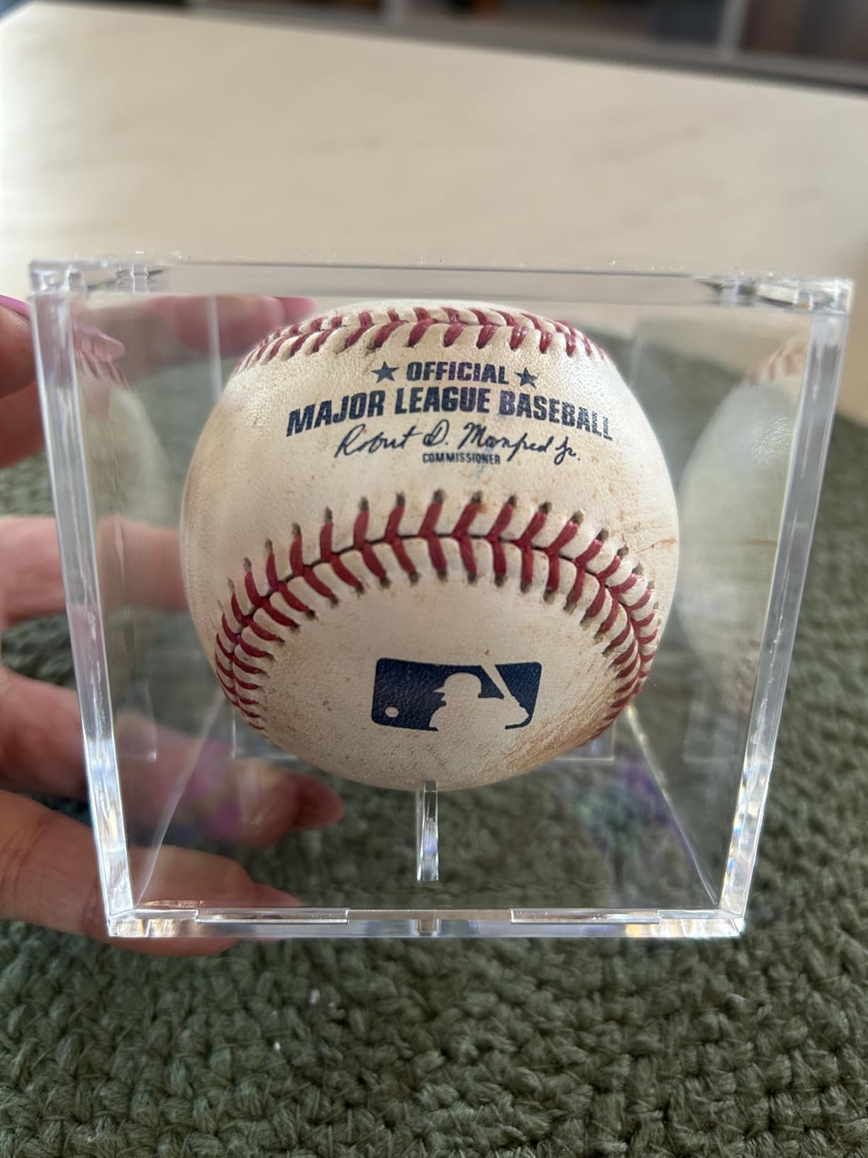 Danodoi Baseball Display Case UV Protected Acrylic Clear Baseball Holder Square Cube Ball Protector Memorabilia Autograph Display Box for Official Size Baseball customer photo 1