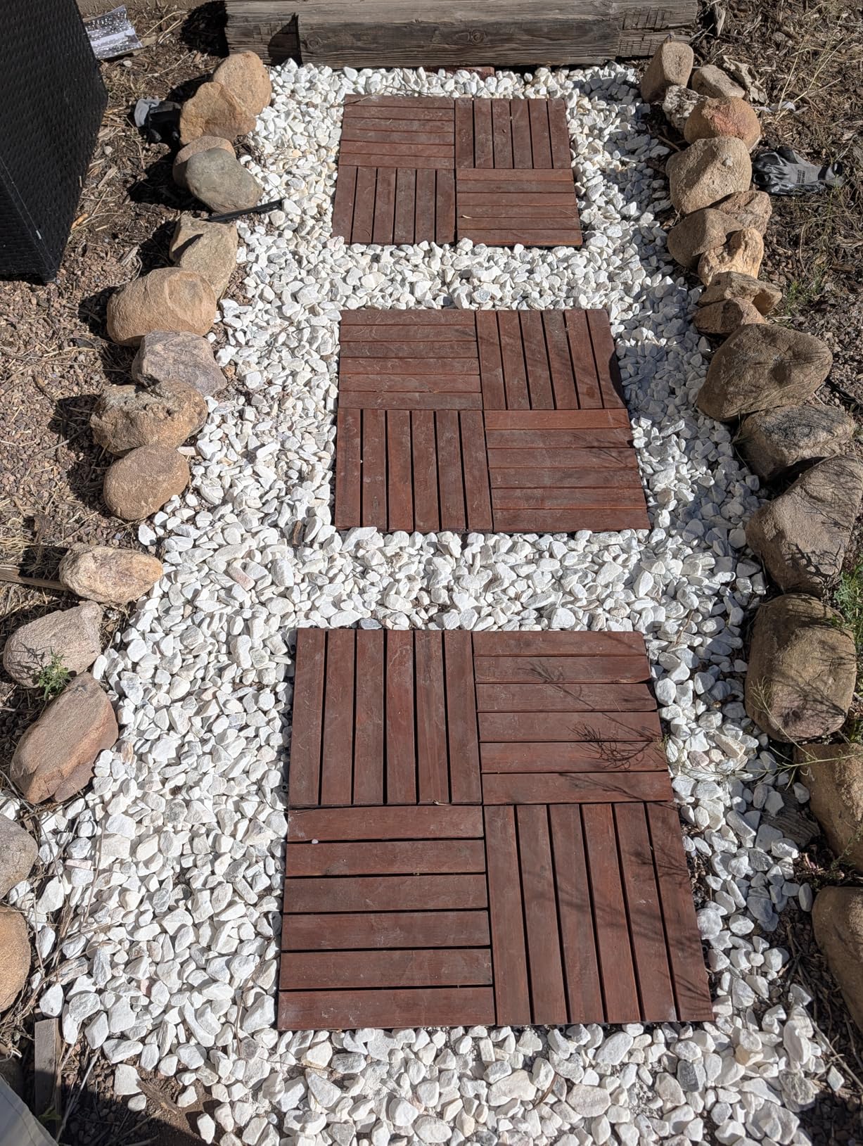 PrimeZone 54 PCS Solid Acacia Wood Interlocking Patio Deck Tiles - 12