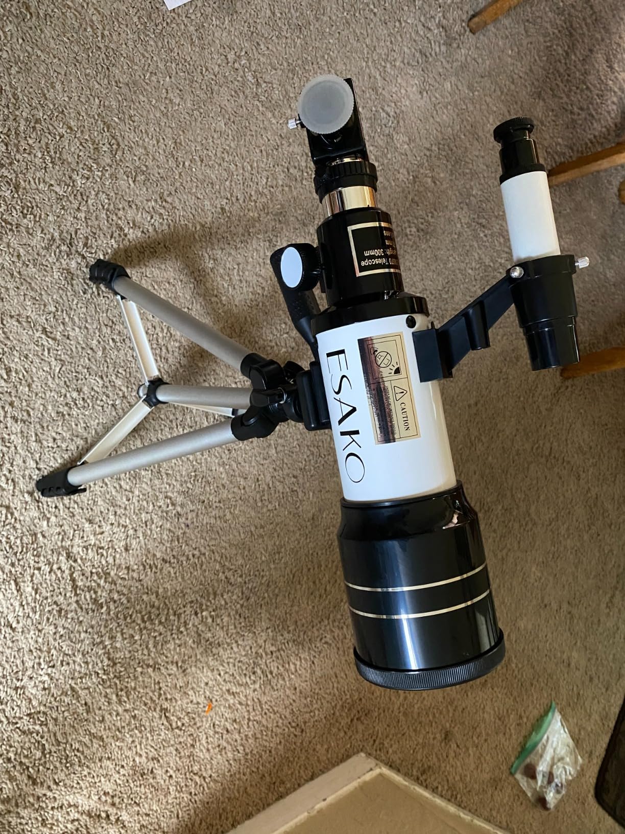 ESAKO Telescope for Kids & Beginners, 70mm Aperture Portable Telescopes with 3 Eyepieces, Height Adjustable Tripod & Phone Adapter & Remote Control customer photo 1