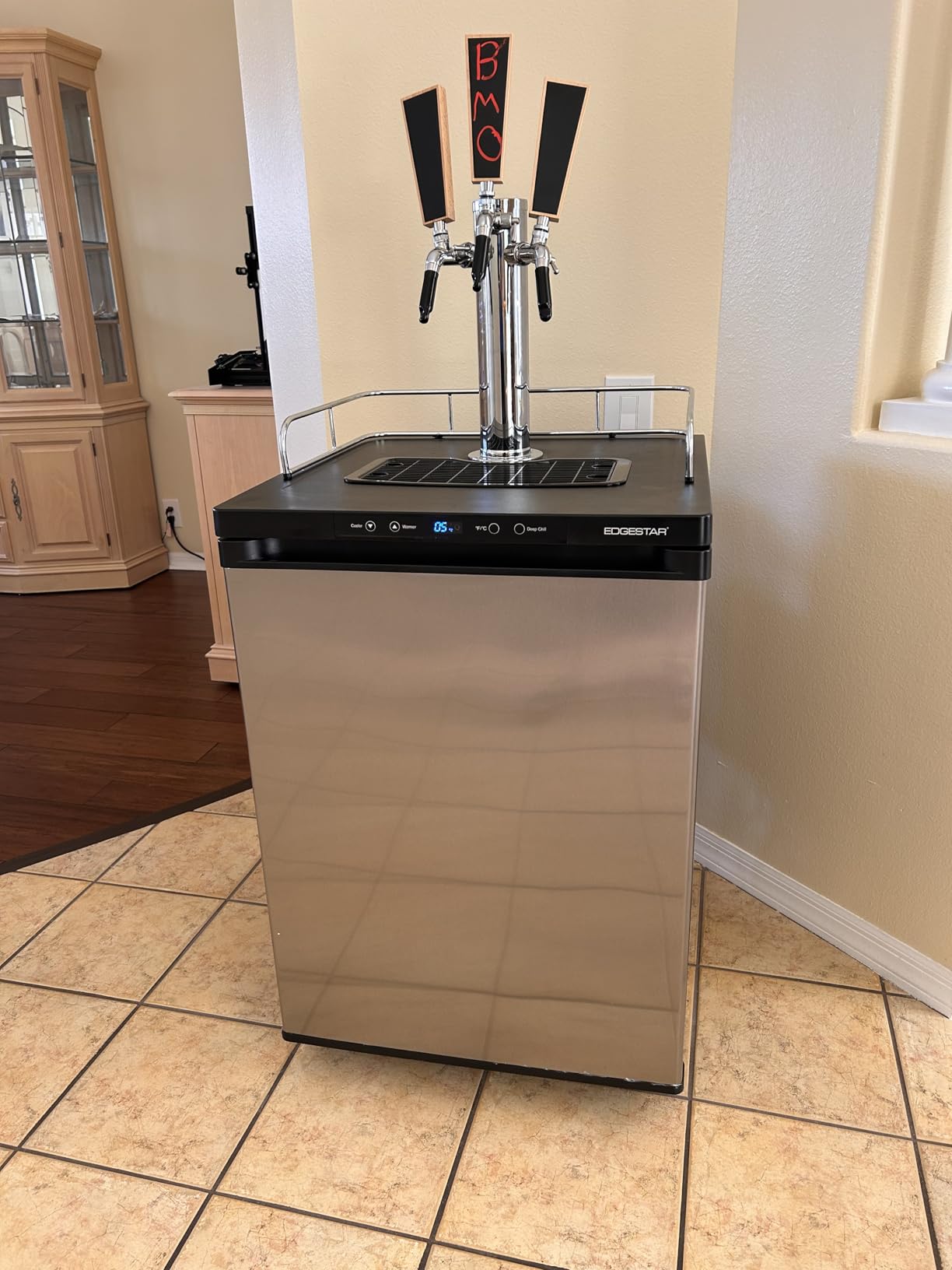 TMCRAFT Triple Faucet Draft Beer Tower Dispenser, Polished Stainless Steel Beer Tower Dispenser Kit with Pre-Assembled Tubing and Self-Closing Faucet Shanks for Parties, Bars, Pubs, and Restaurants customer photo 1