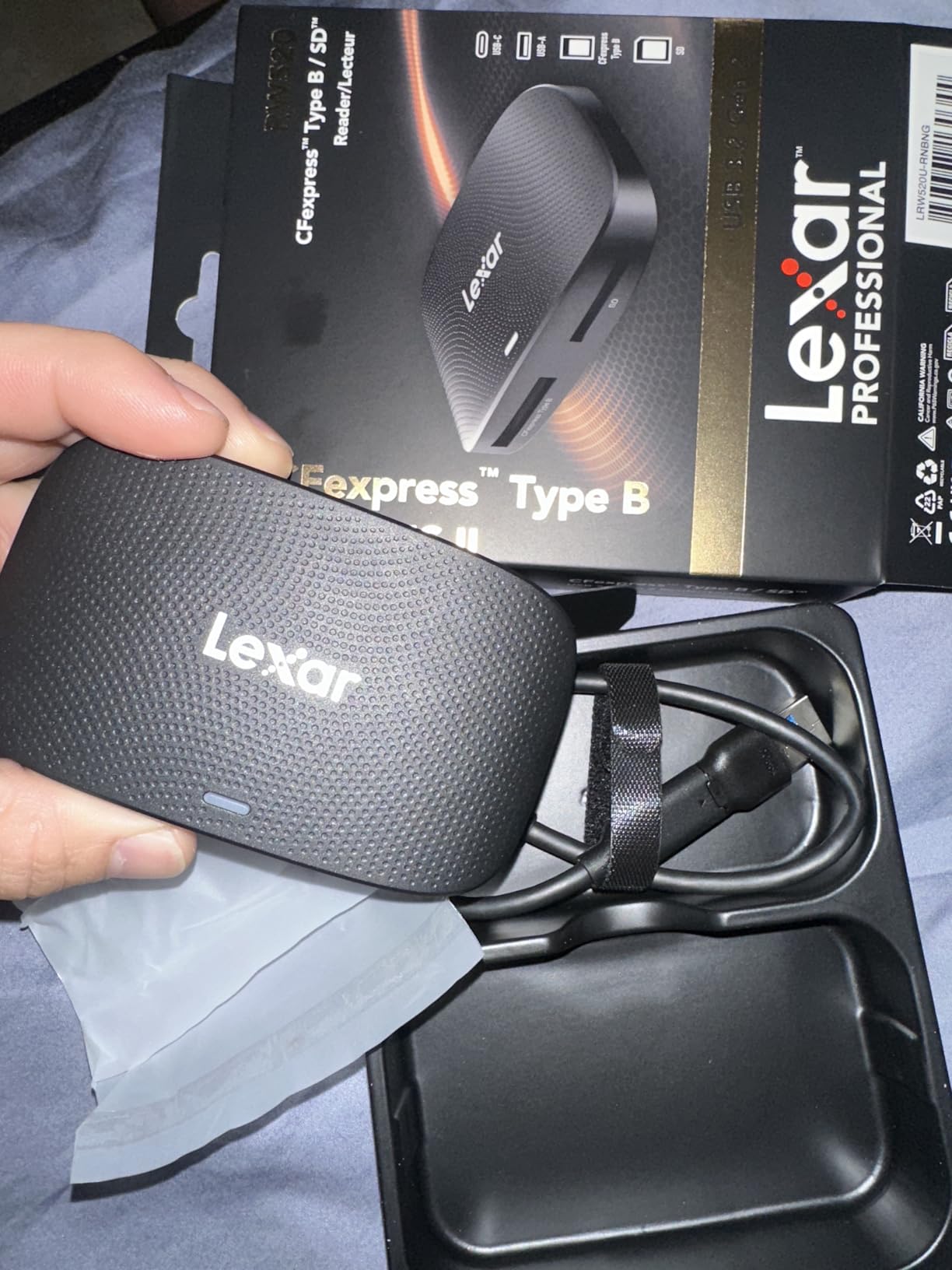 Lexar Professional CFexpress Type B / SD USB 3.2 Gen 2 Reader, Transfer Speeds Up To 10Gbps, Designed for CFexpress Type B and SD Cards (LRW520U-RNBNG) customer photo 2