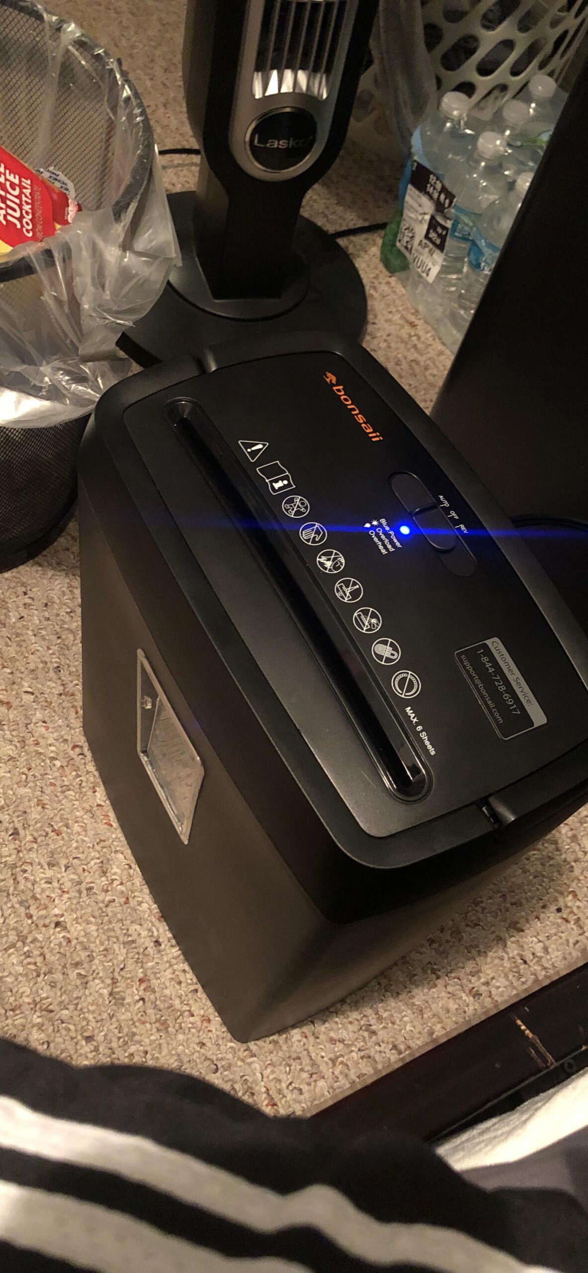 Bonsaii 6 Sheet High Security Micro Cut Paper Shredder, Credit Cards/Mail/Staples/Clips Shredder for Home Use with 4.2 Gallon Bin (C261-D) customer photo 2