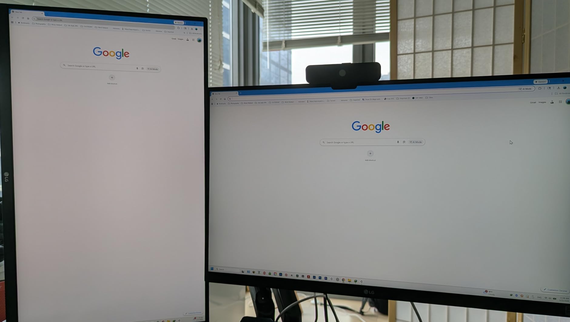 ErGear Dual Monitor Stand up to 33 inches Screen, Load-Bearing Max 22 lbs Each Arm, Adjustable Dual Monitor Mount, Sturdy Steel vesa Monitor Mount with Stable VESA 75x75 100x100mm customer photo 1