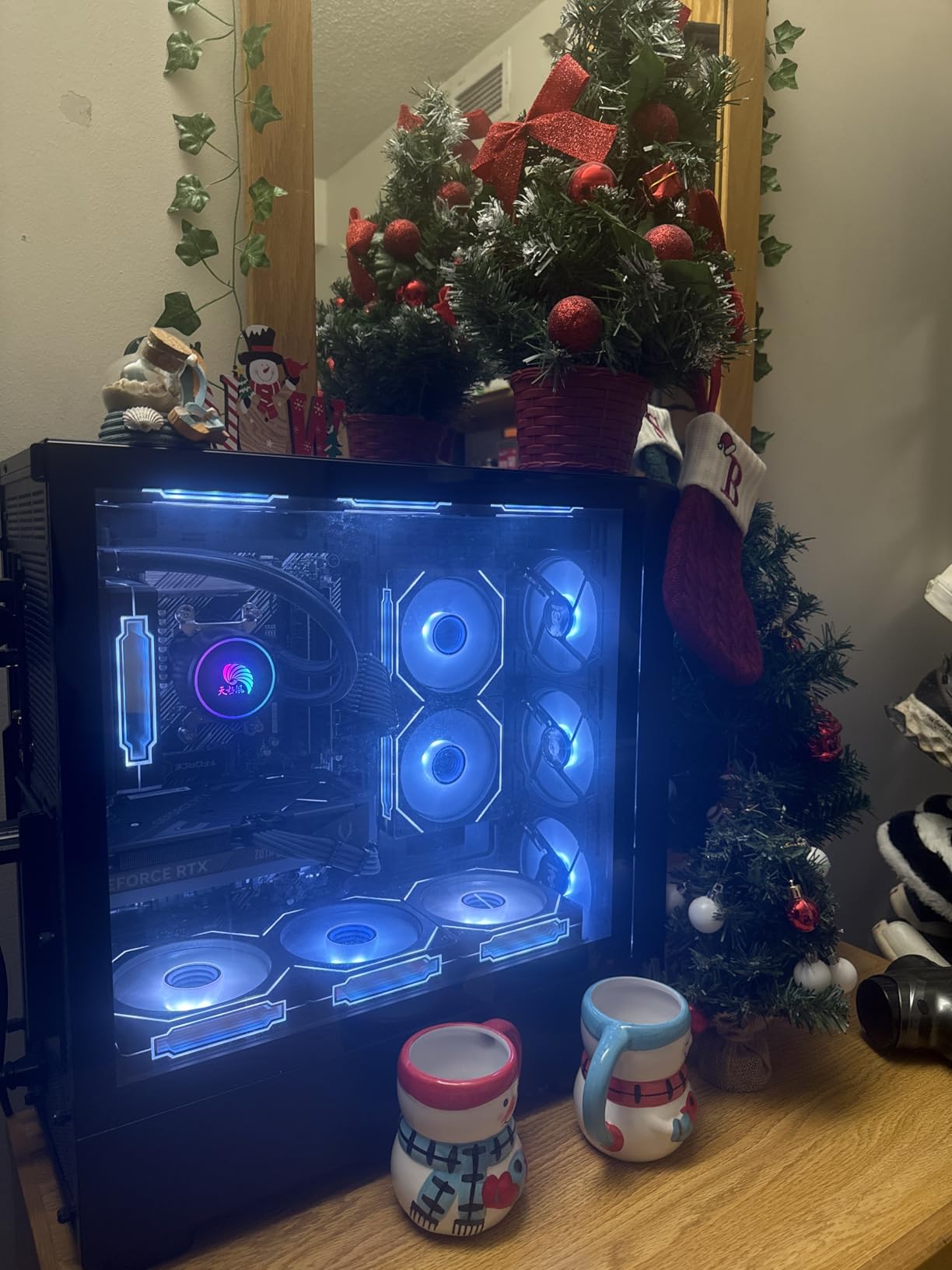 ViprTech Overlord Wood Gaming PC - AMD Ryzen 7 (4.4Ghz Turbo), RTX 5050 8GB, 16GB DDR4 RAM, 1TB SSD, 700W PSU, Black Wood Case, RGB Keyboard Mouse, VR-Ready, WiFi BT, Computer Tower Prebuilt customer photo 1