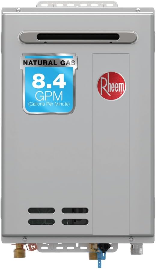Rheem RTG-84XLN-3 High Efficiency Non-Condensing Outdoor Tankless Natural Gas Water Heater 8.4 GPM, 180,000 BTUs customer photo 1