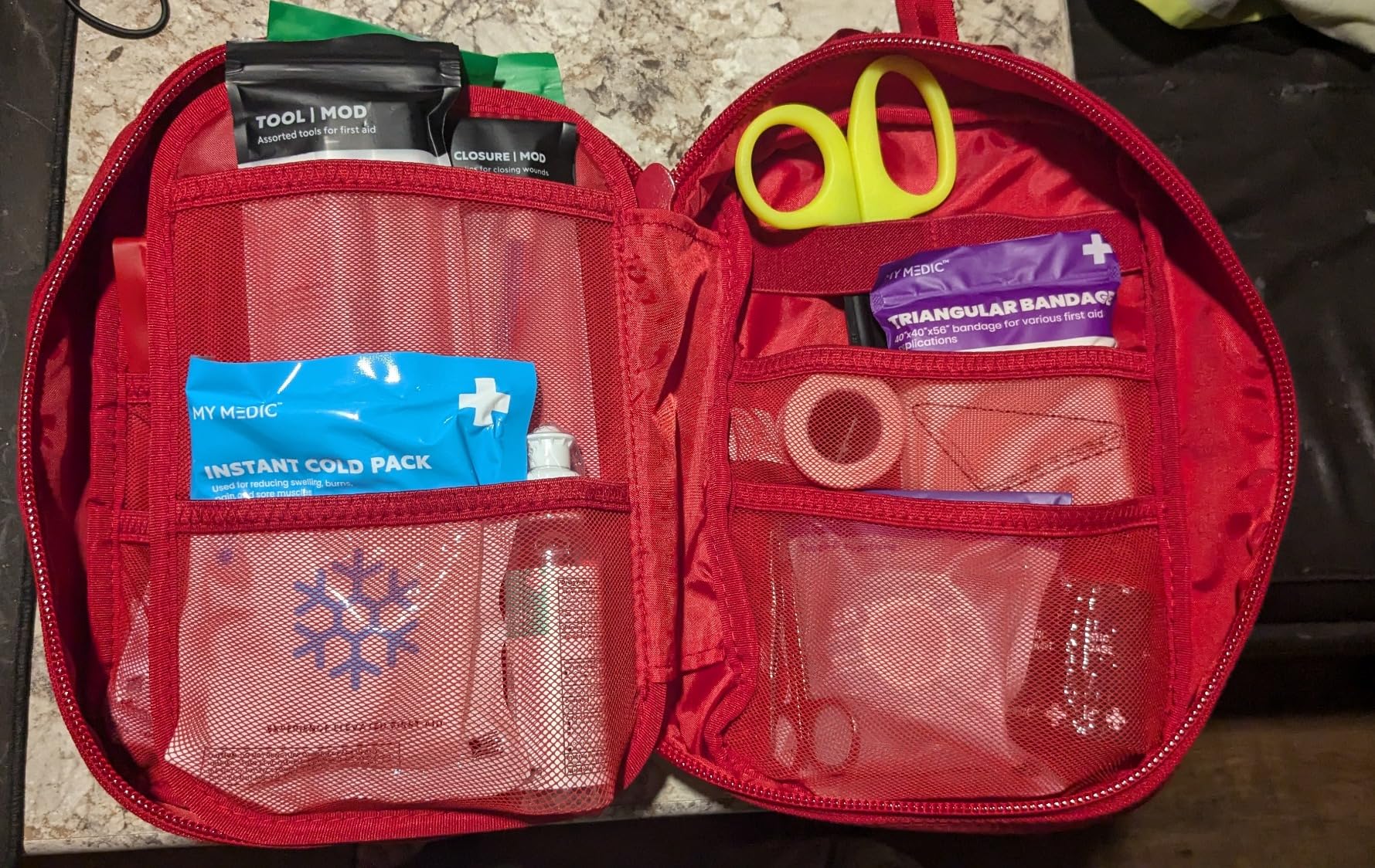 MyFAK Standard Ifak First Aid Kit - 132 Life Saving Trauma and Medical Items - HSA FSA Survival Kit for Camping or Your Car - RED customer photo 1