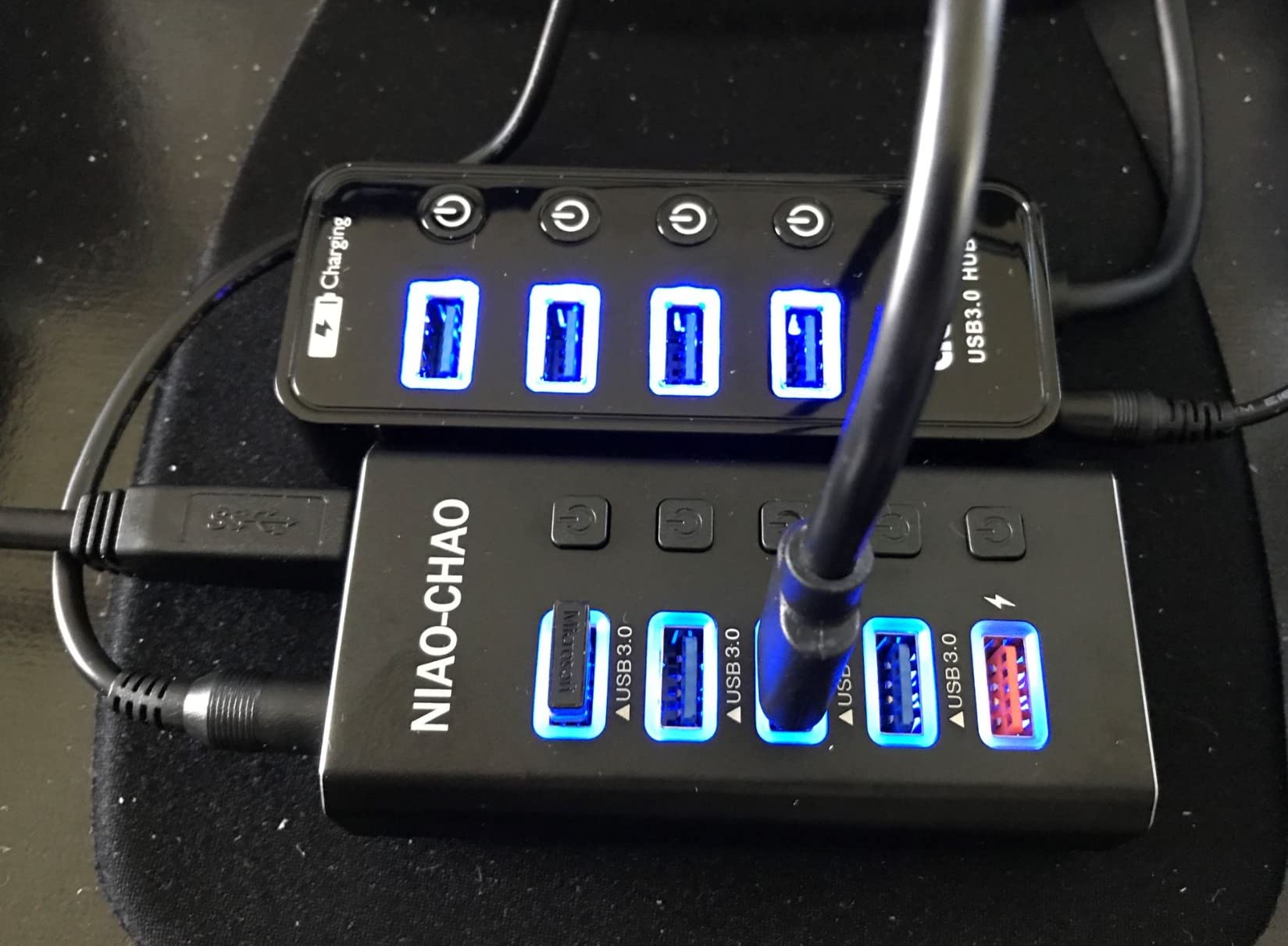 Powered USB Hub 3.2, LEINSIS 10-Port USB 3.2/USB C Hub (10Gbps USB-A 3.2 +2 USB-C 3.2 +7 USB 3.0 Ports) with Individual On/Off Switches and 12V Power Adapter, Aluminum USB Hub Powered for Laptop PC customer photo 1